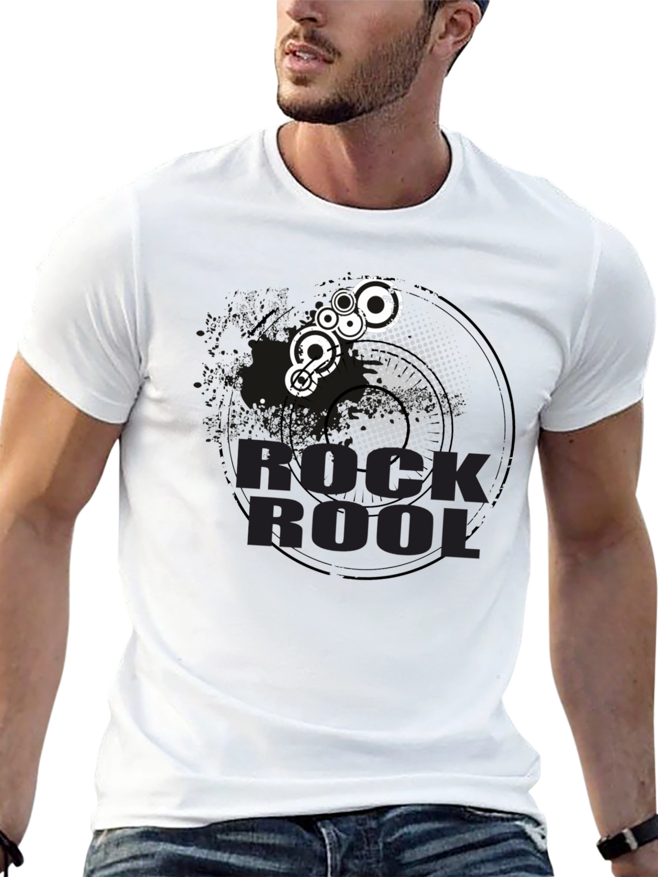 Rock & Roll Graphic Tee - Black