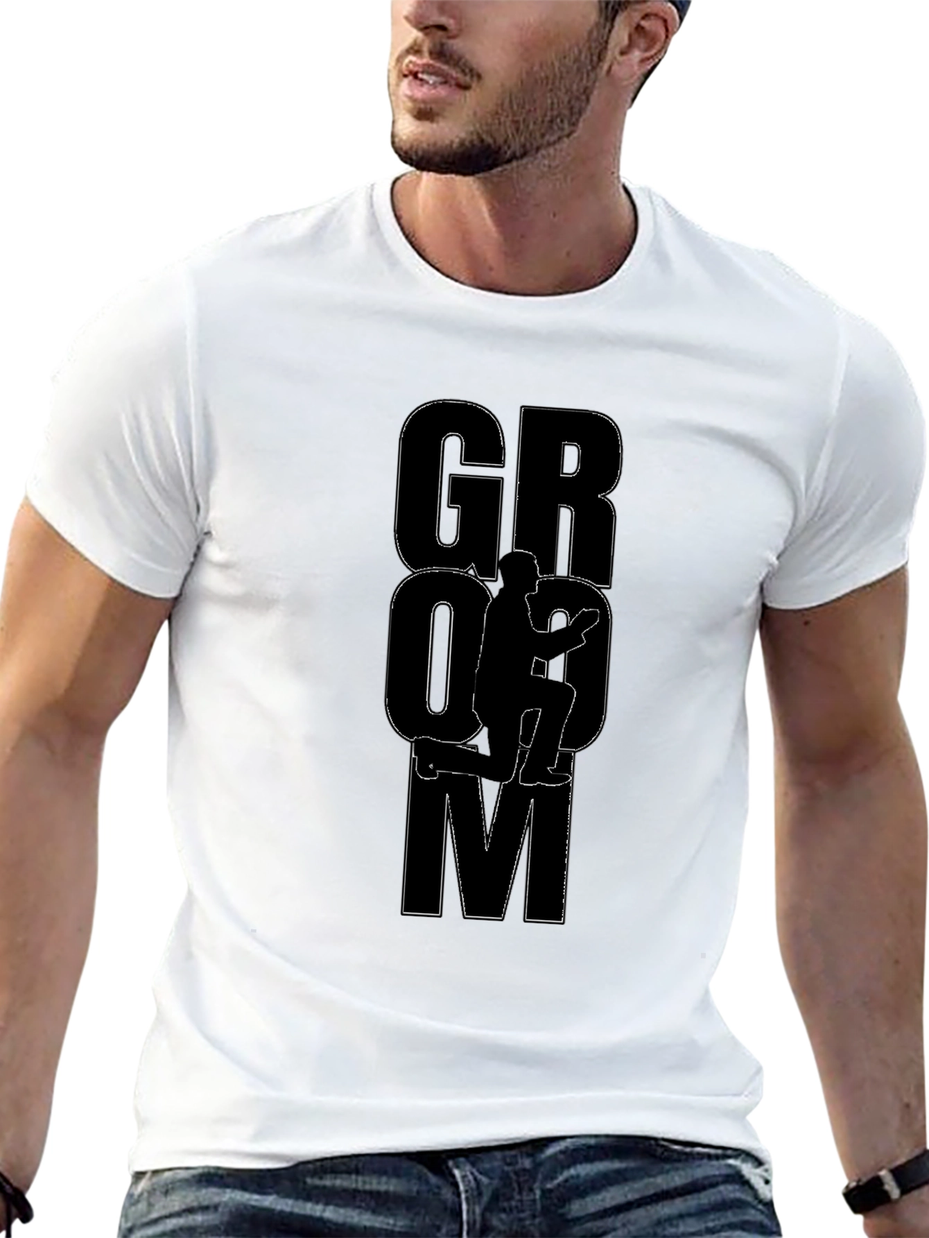 Groom Design Black T-Shirt