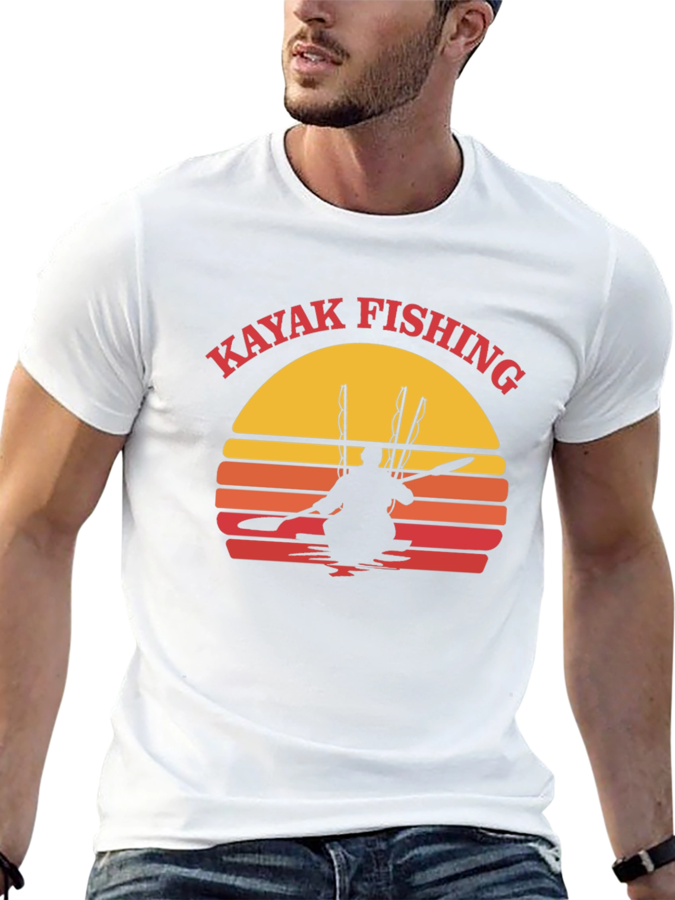 Kayak Fishing Sunset Graphic Tee