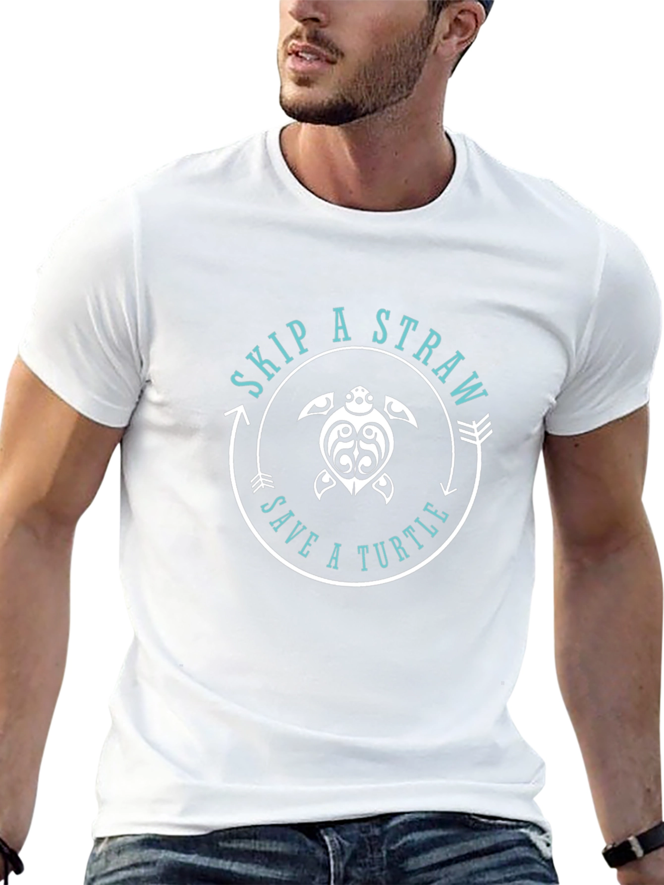 Skip A Straw Save A Turtle Graphic Tee