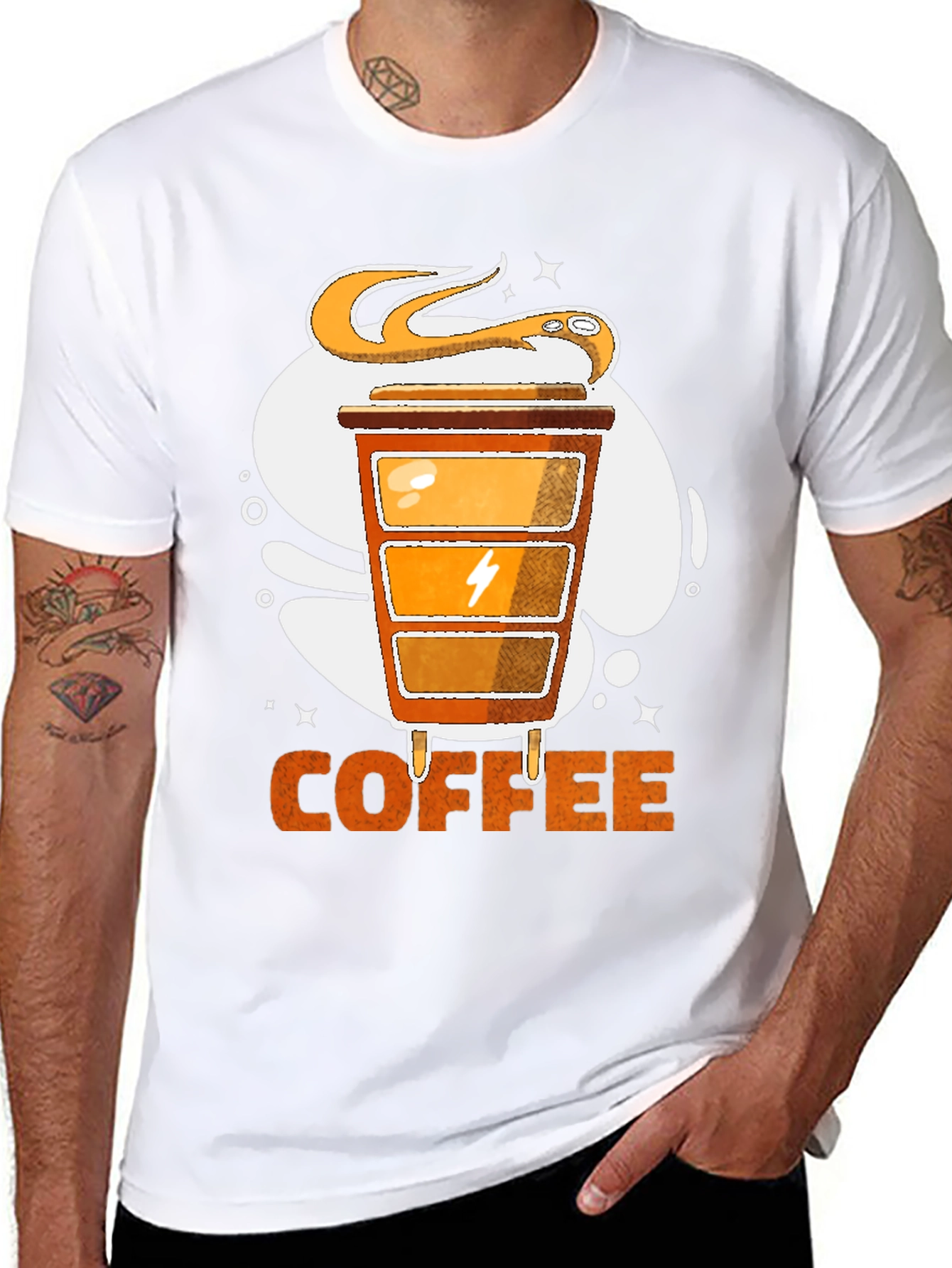 Coffee Powered T-Shirt | Snake & Energy Design