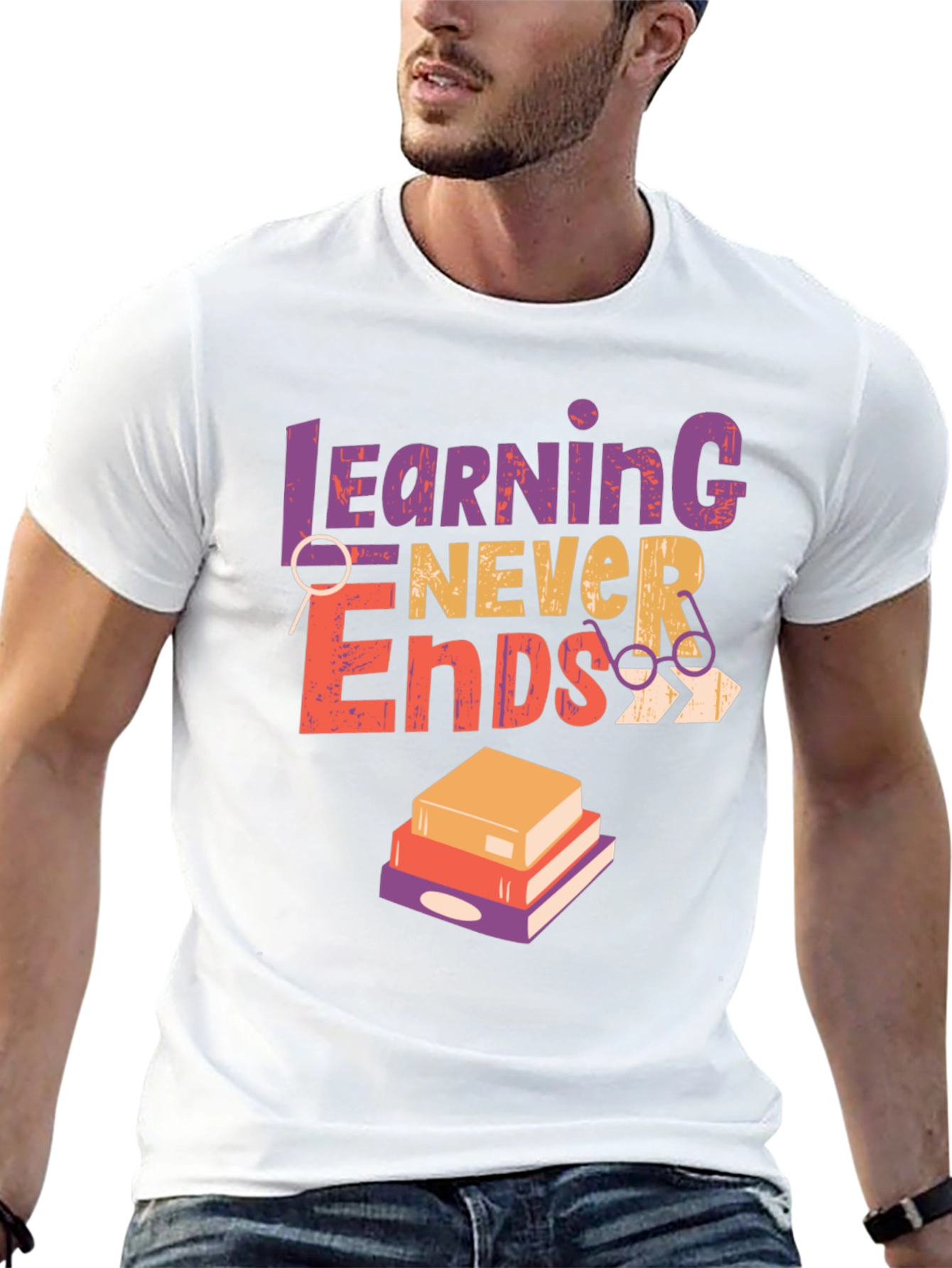 Learning Never Ends Graphic Tee