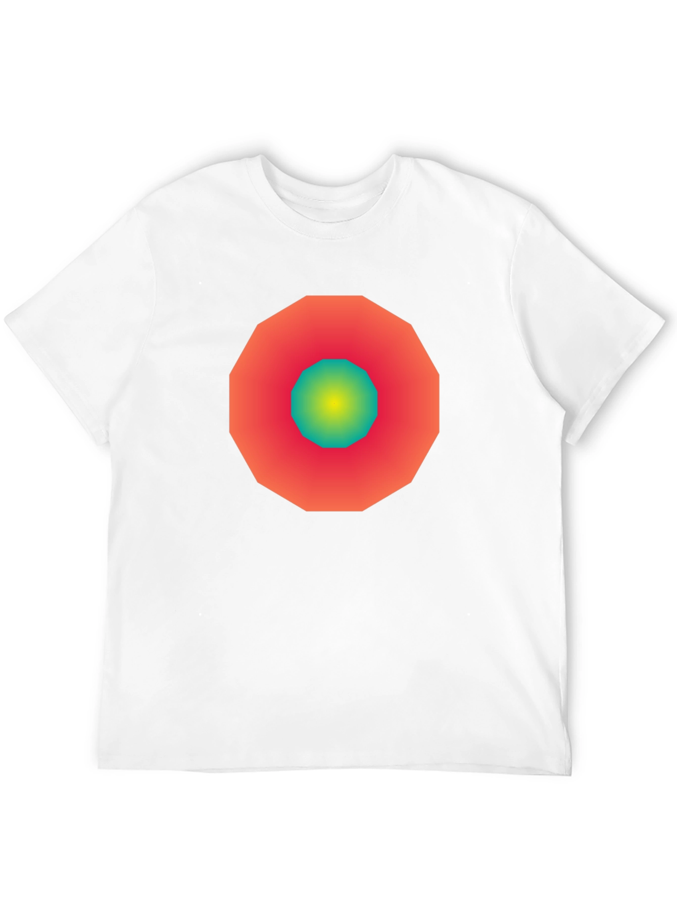 Geometric Gradient Tee - Modern Graphic Design Shirt