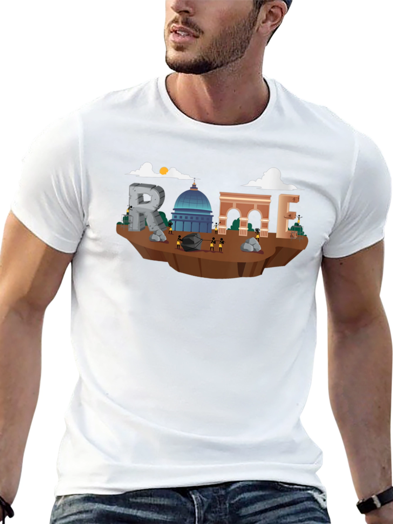 Rome Landmark Illustration T-Shirt