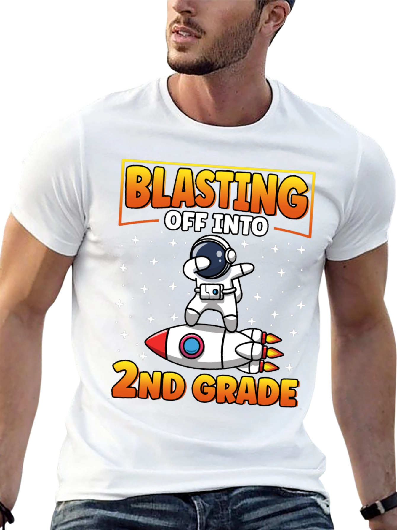 Blasting Off To 2nd Grade T-Shirt Astronaut Rocket
