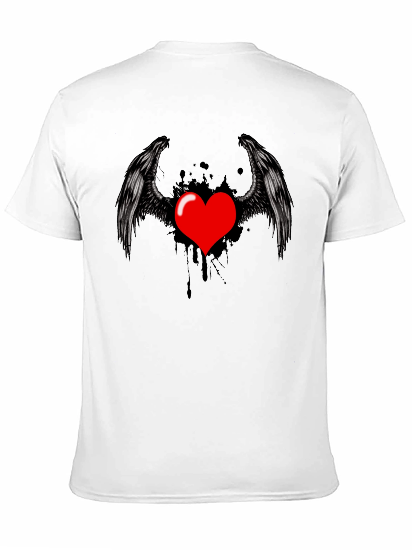 Winged Heart Graphic Tee - Black