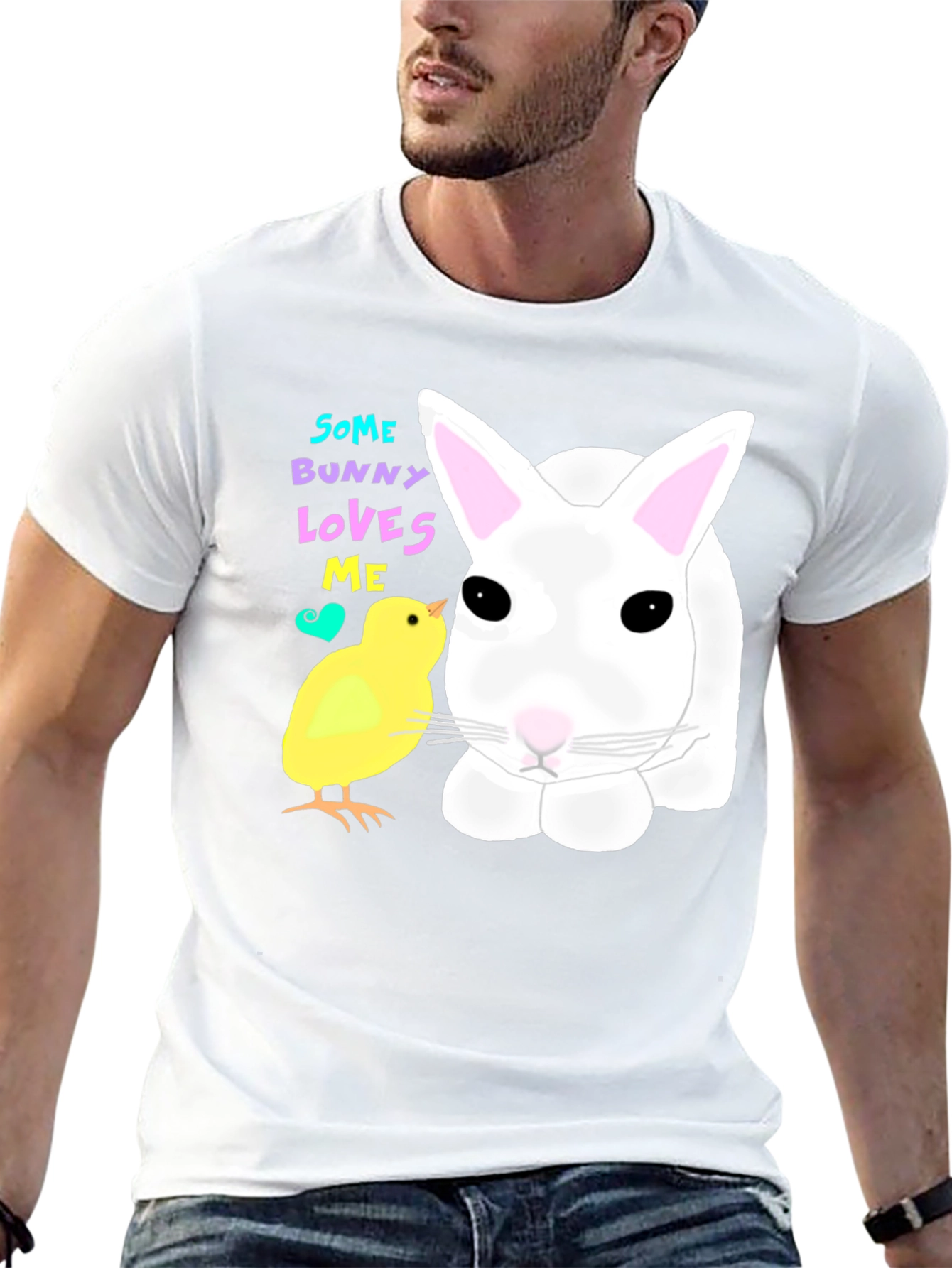 Easter Bunny and Chick Graphic T-Shirt