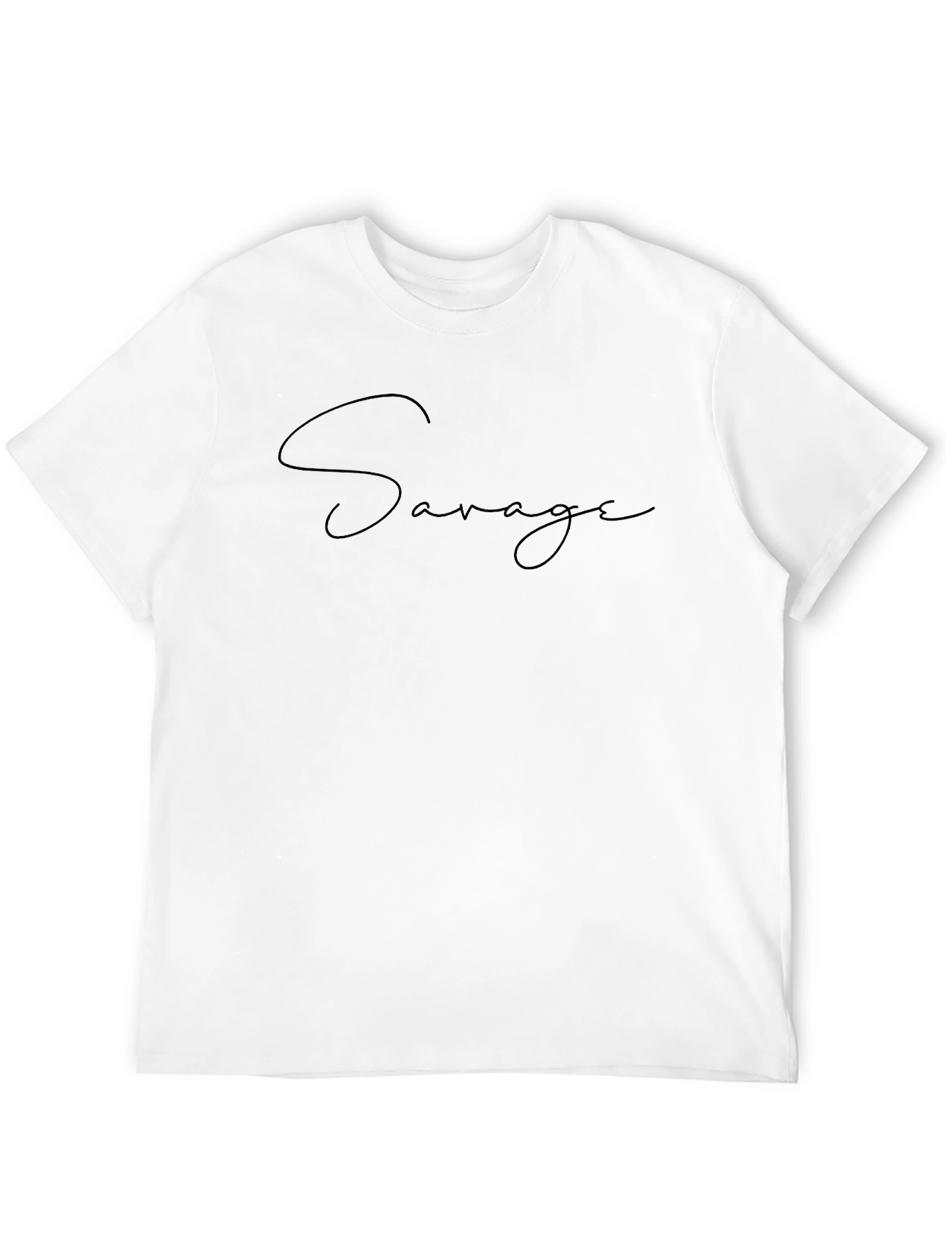 Savage Script Black T-Shirt - Casual Fashion Tee