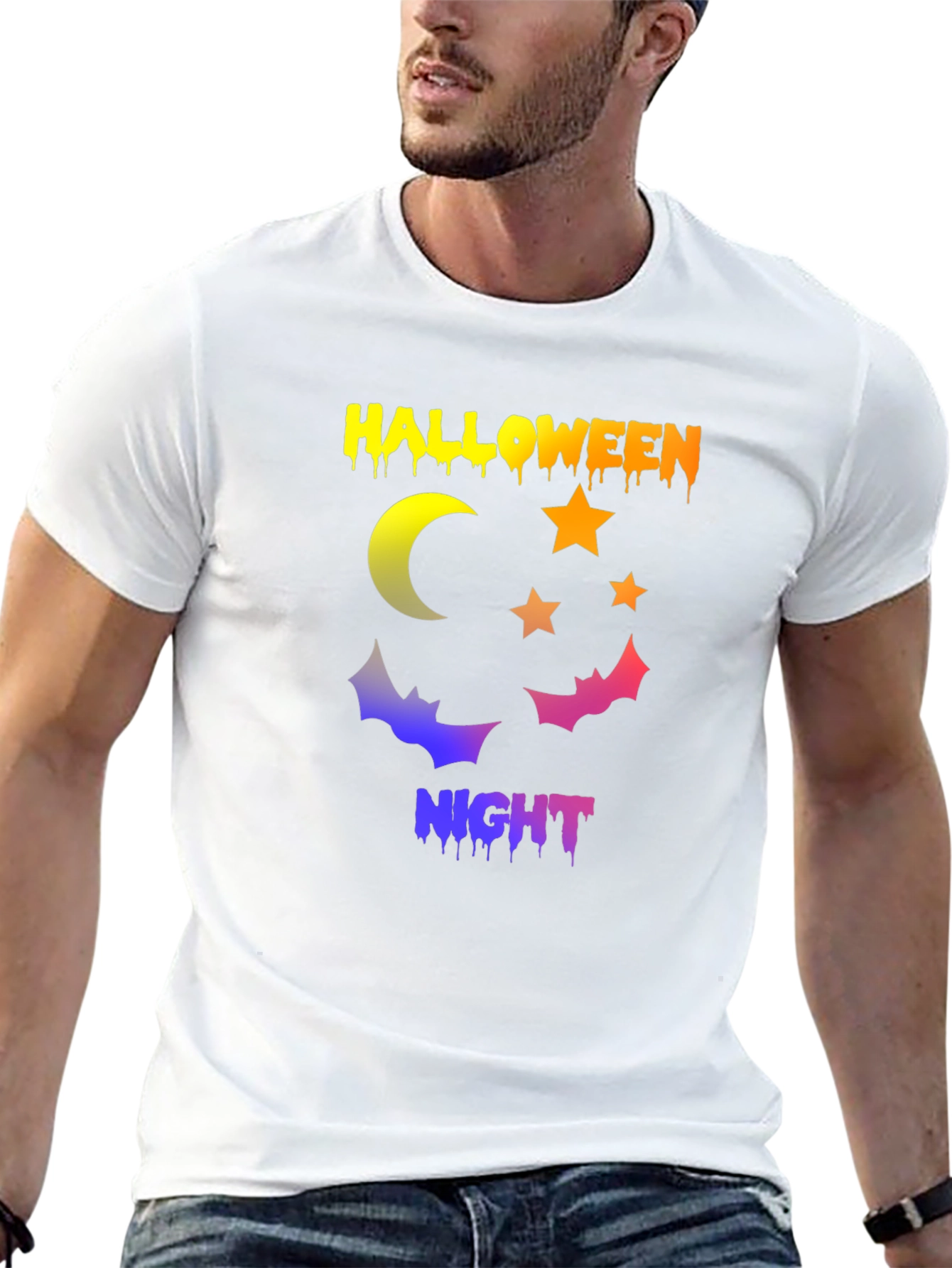 Halloween Night Graphic Tee - Spooky Design