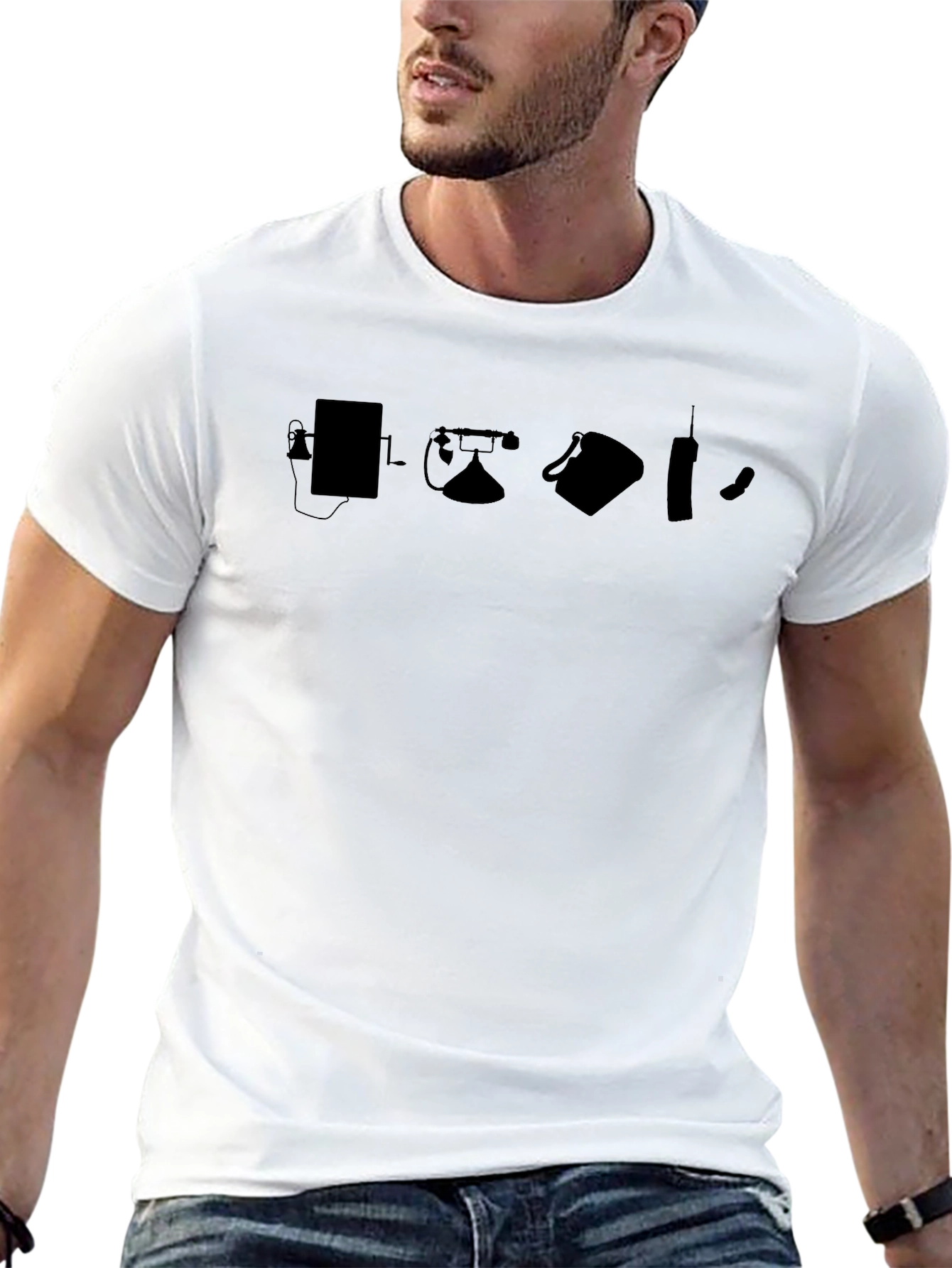 Evolution of Phone T-Shirt Classic Phones
