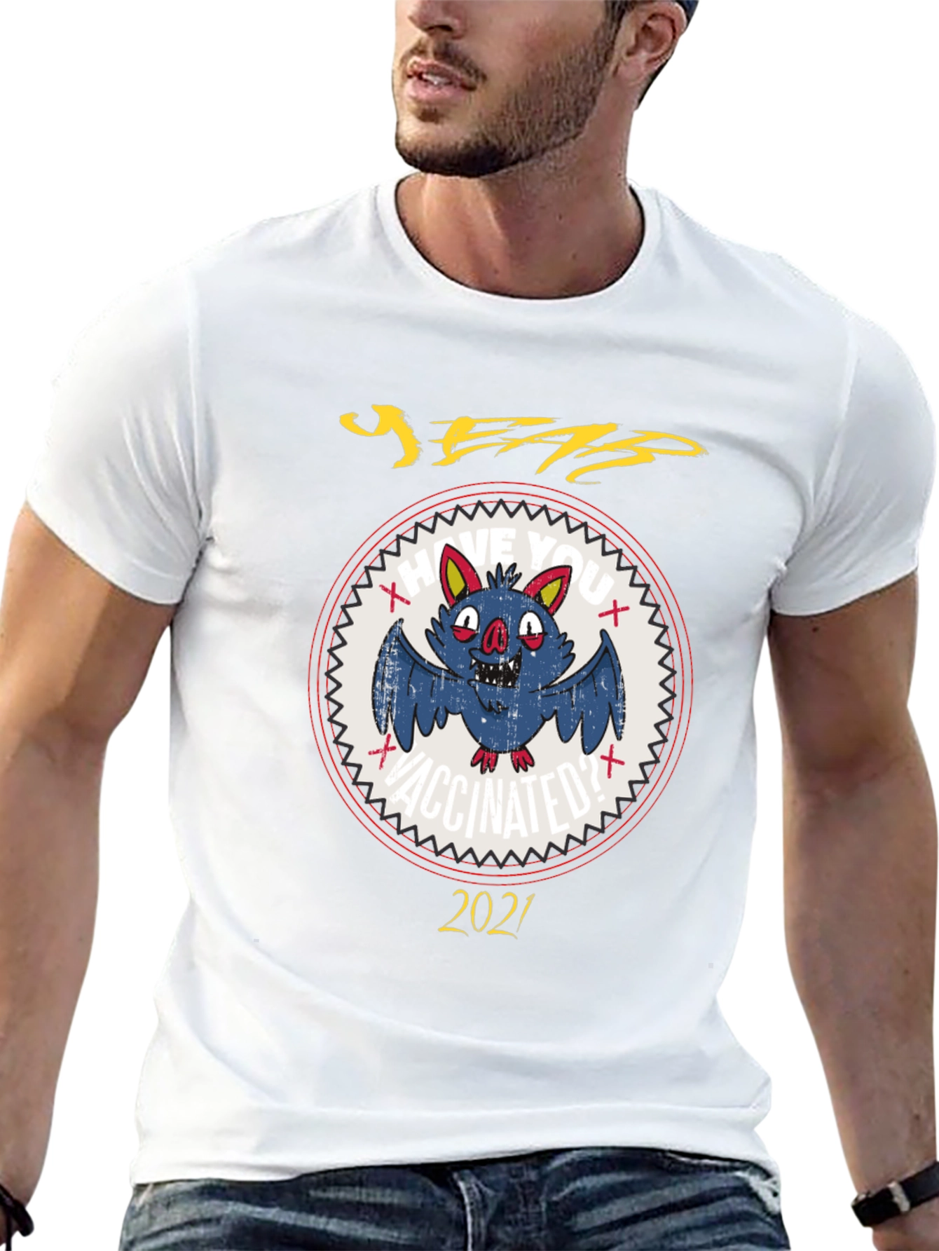 Vaccinated Bat 2021 Graphic Tee