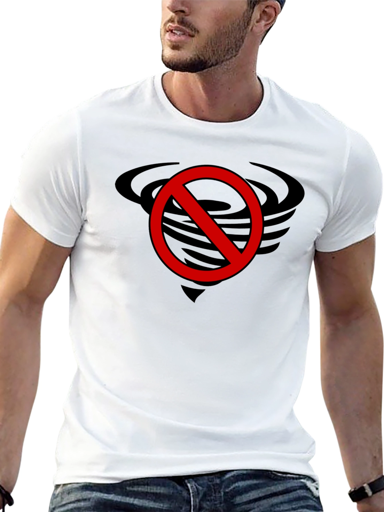 No Tornado Black Graphic Tee
