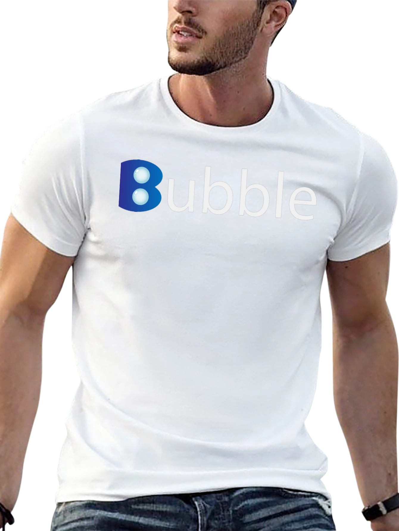 Bubble Logo Graphic Tee - Modern Casual Wear