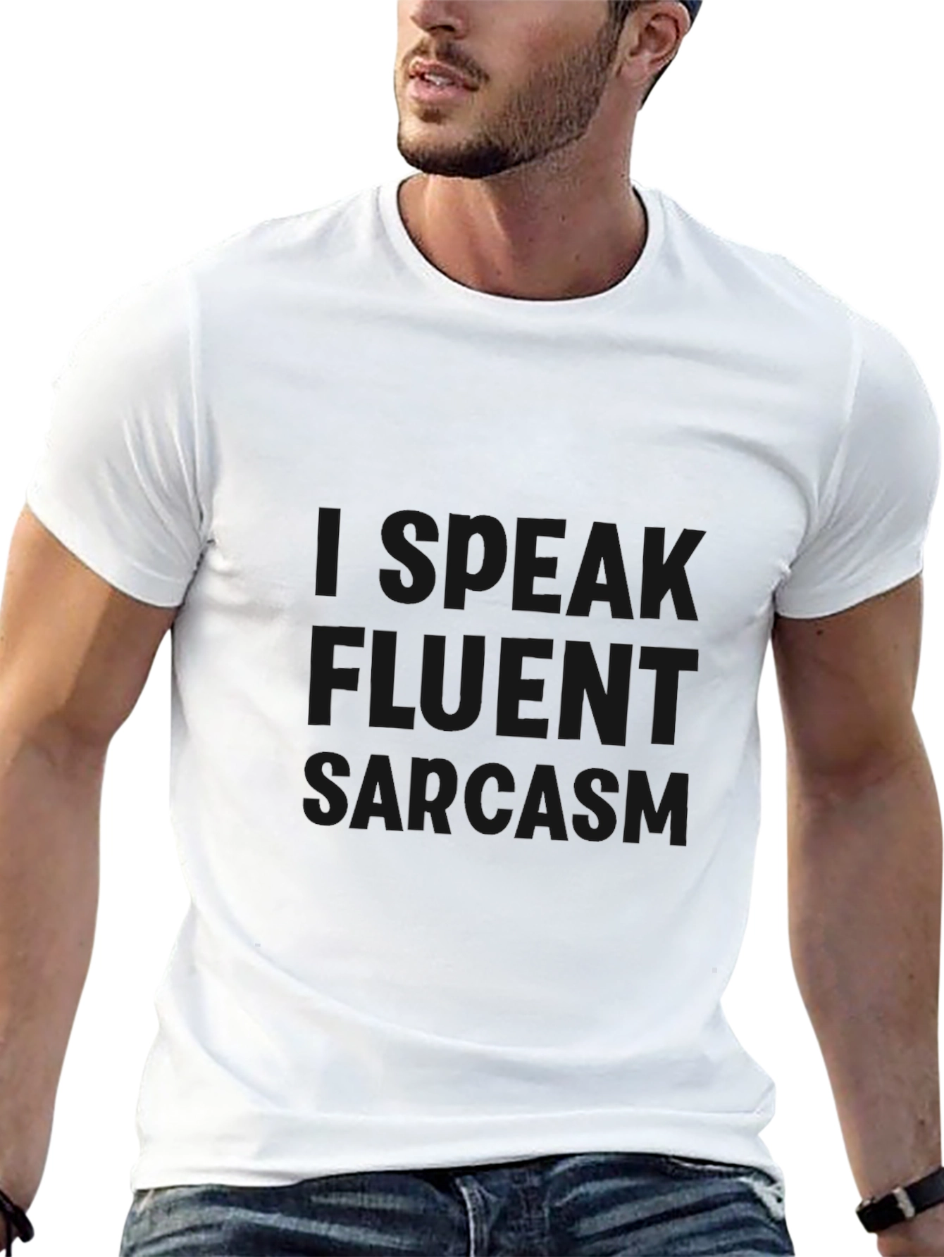 Speak Fluent Sarcasm Black Graphic Tee