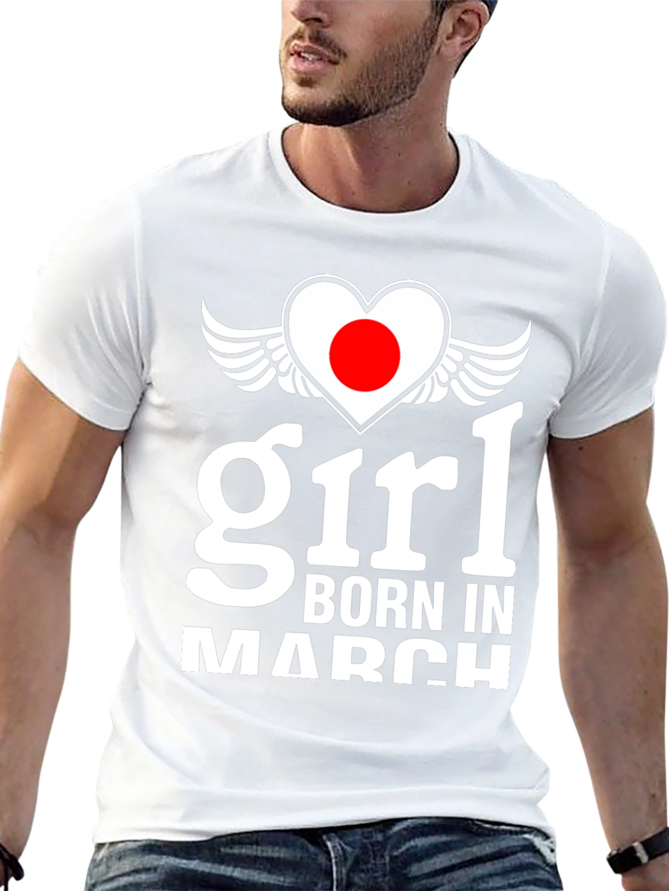 Girl Born in March Graphic T-Shirt