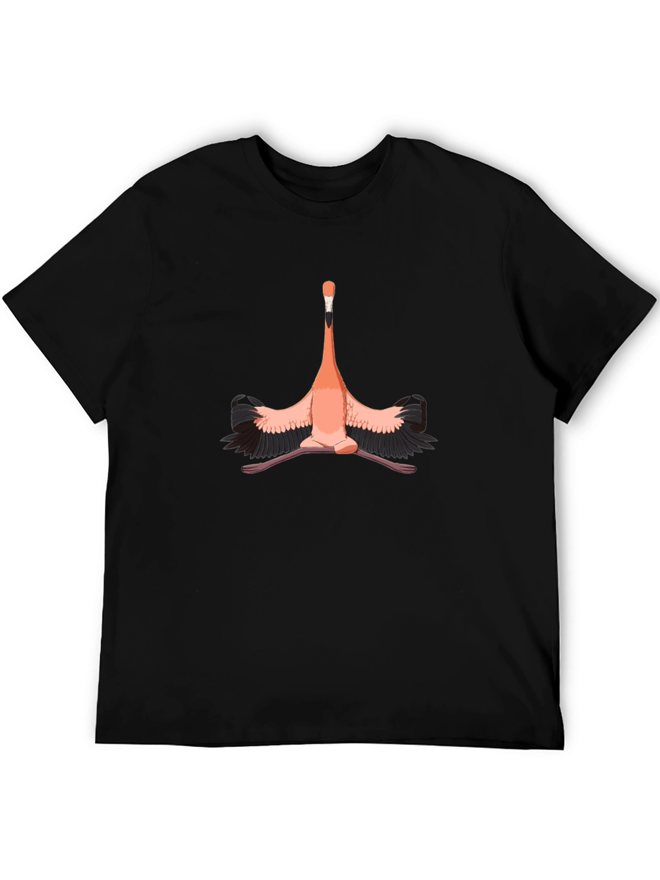 Black Flamingo T-Shirt - Unique Bird Graphic Tee