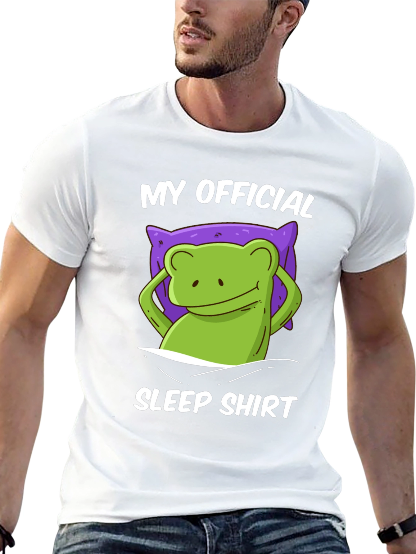 Funny Frog Sleep Shirt - Mens Graphic Tee
