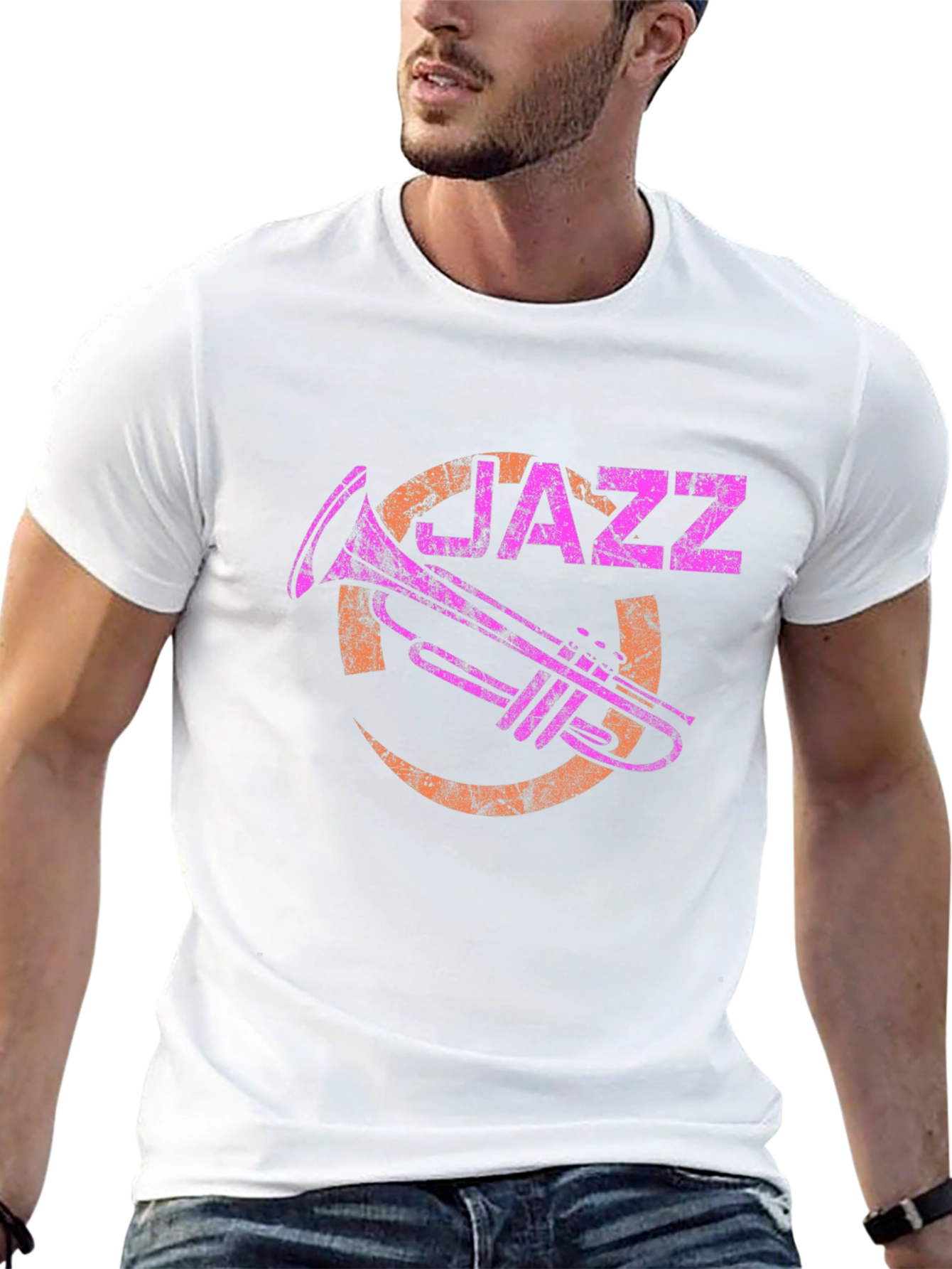Jazz Trumpet Graphic T-Shirt - Black