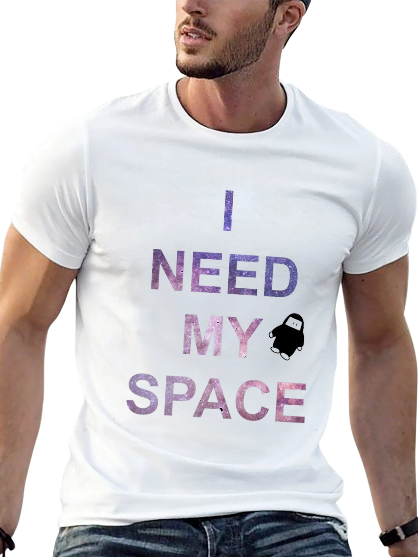 I Need My Space Graphic T-Shirt - Galaxy Design