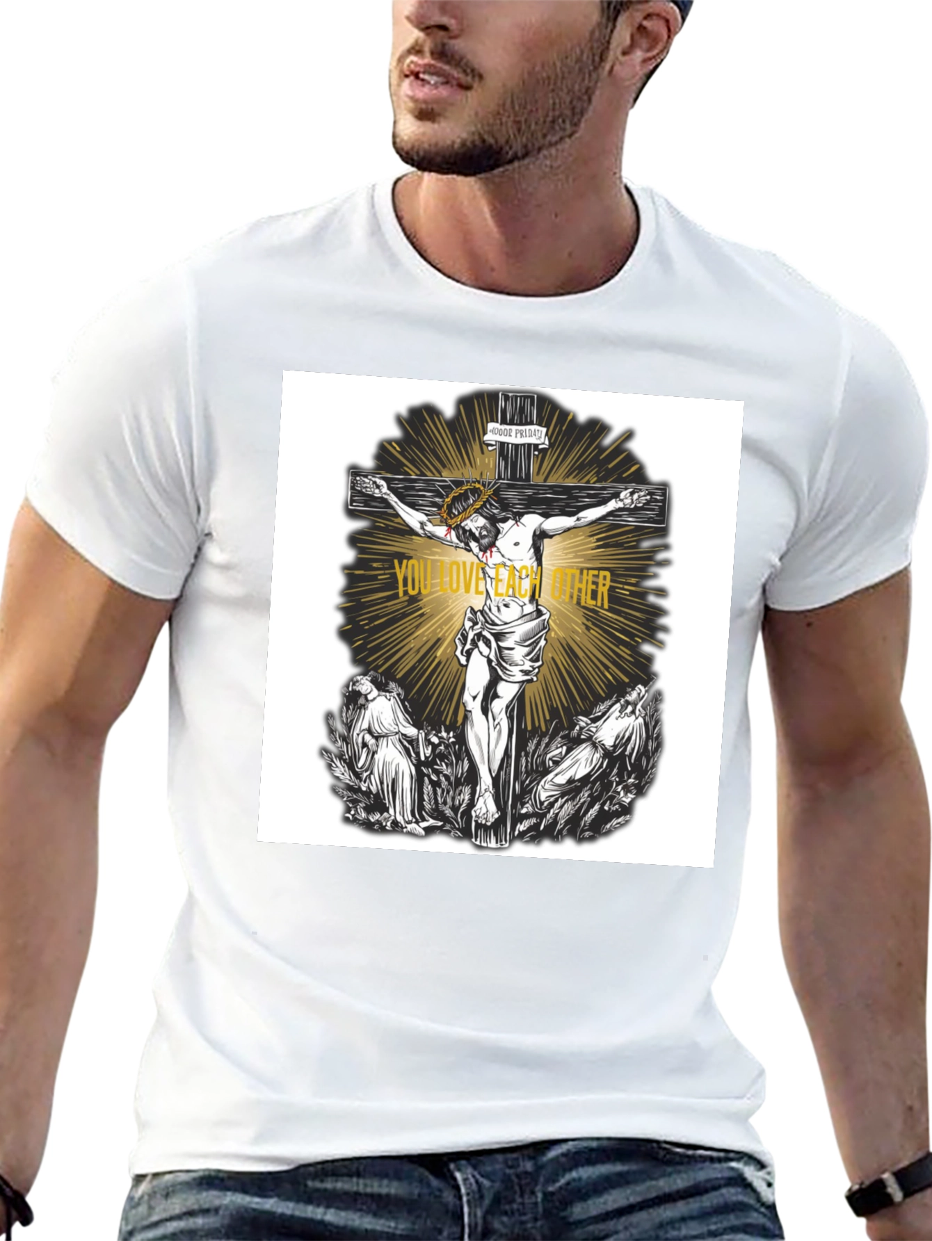 Religious Graphic T-Shirt - Love One Another