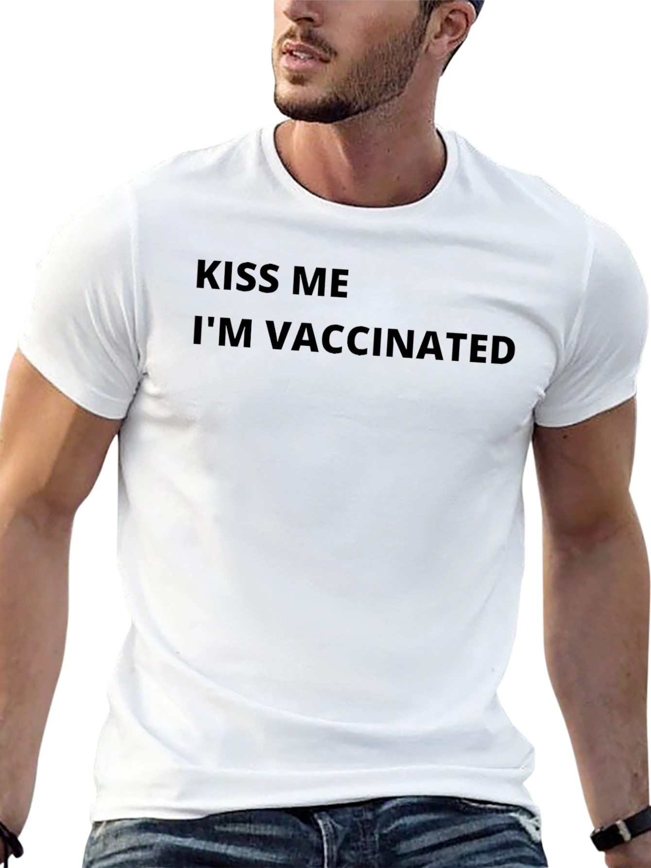 Kiss Me Im Vaccinated Graphic T-Shirt