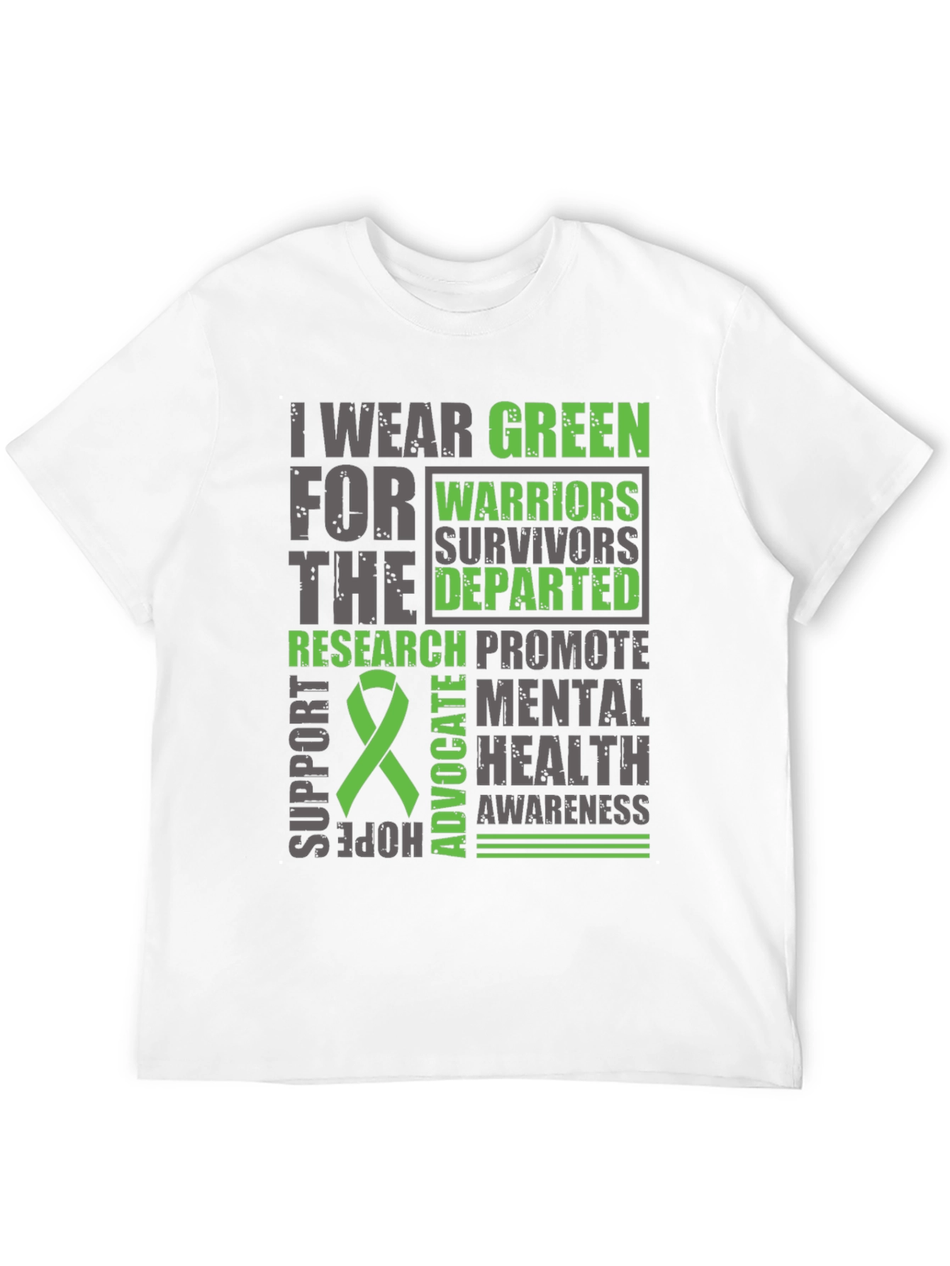 I Wear Green Mental Health Awareness T-Shirt