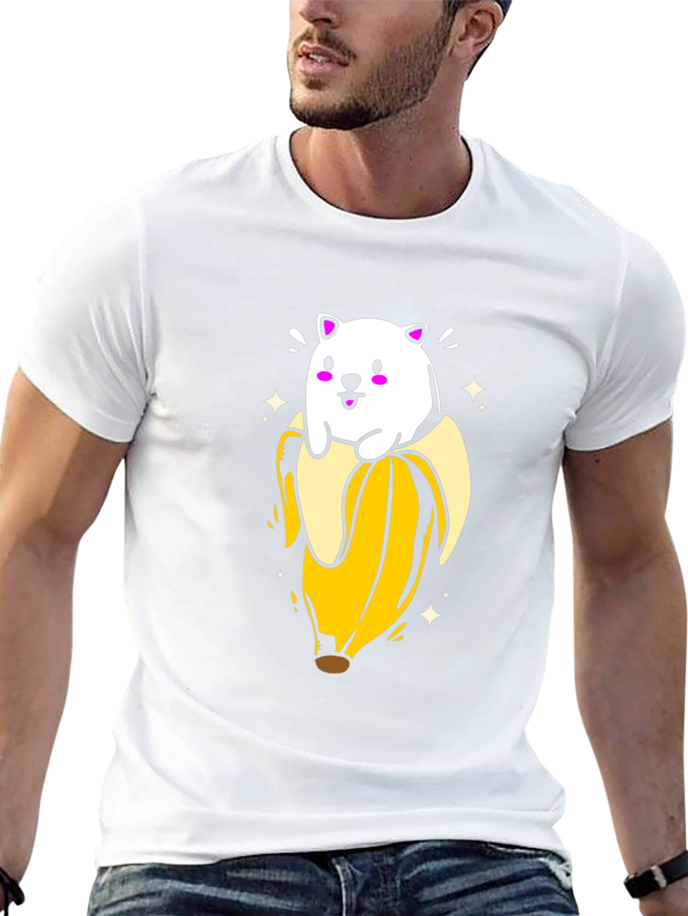 Bear in Banana T-Shirt - Cute Graphic Tee