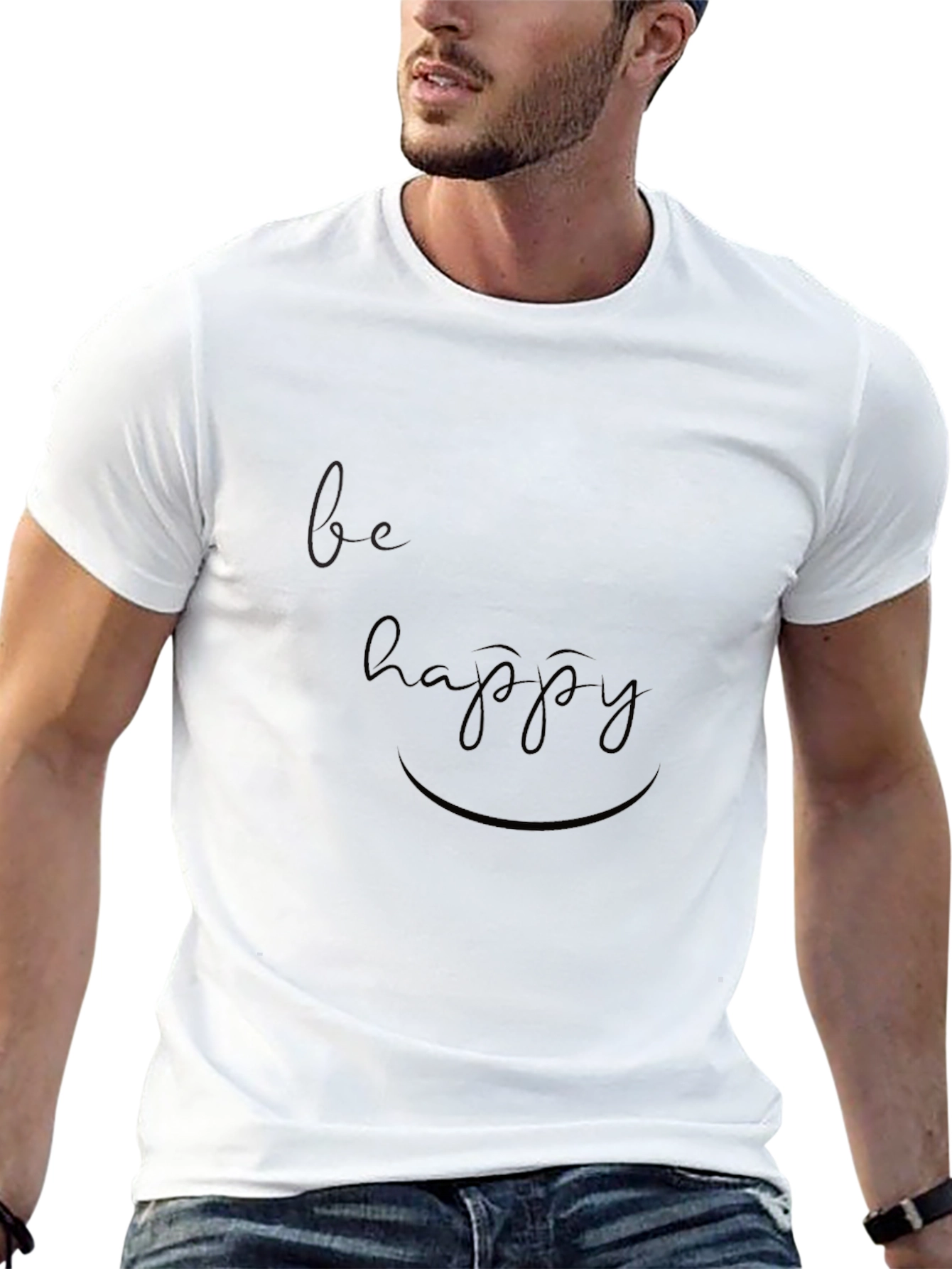 Be Happy Graphic Tee - Casual Comfort