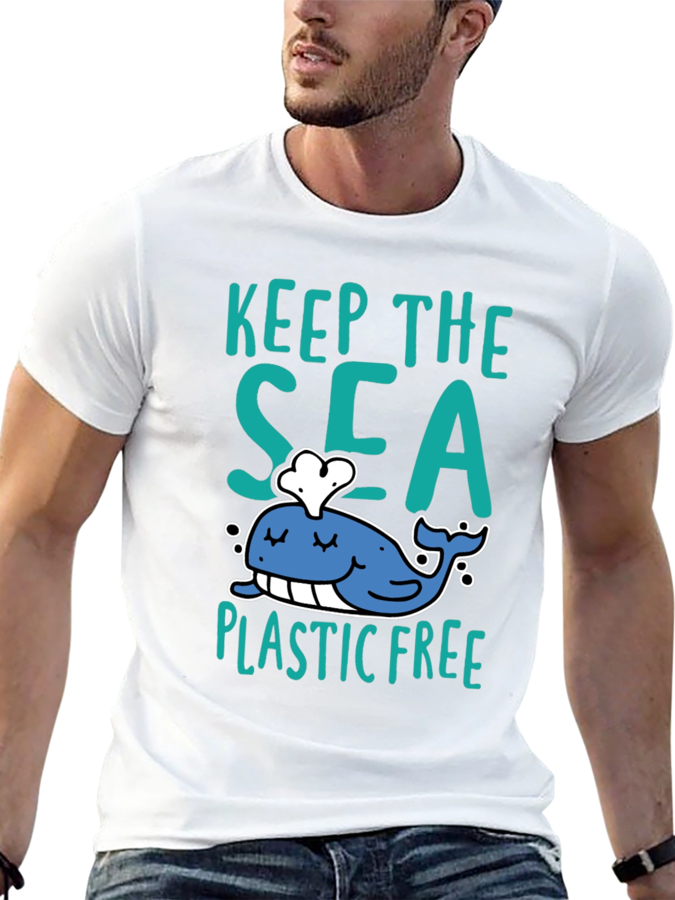 Keep The Sea Plastic Free Black T-Shirt
