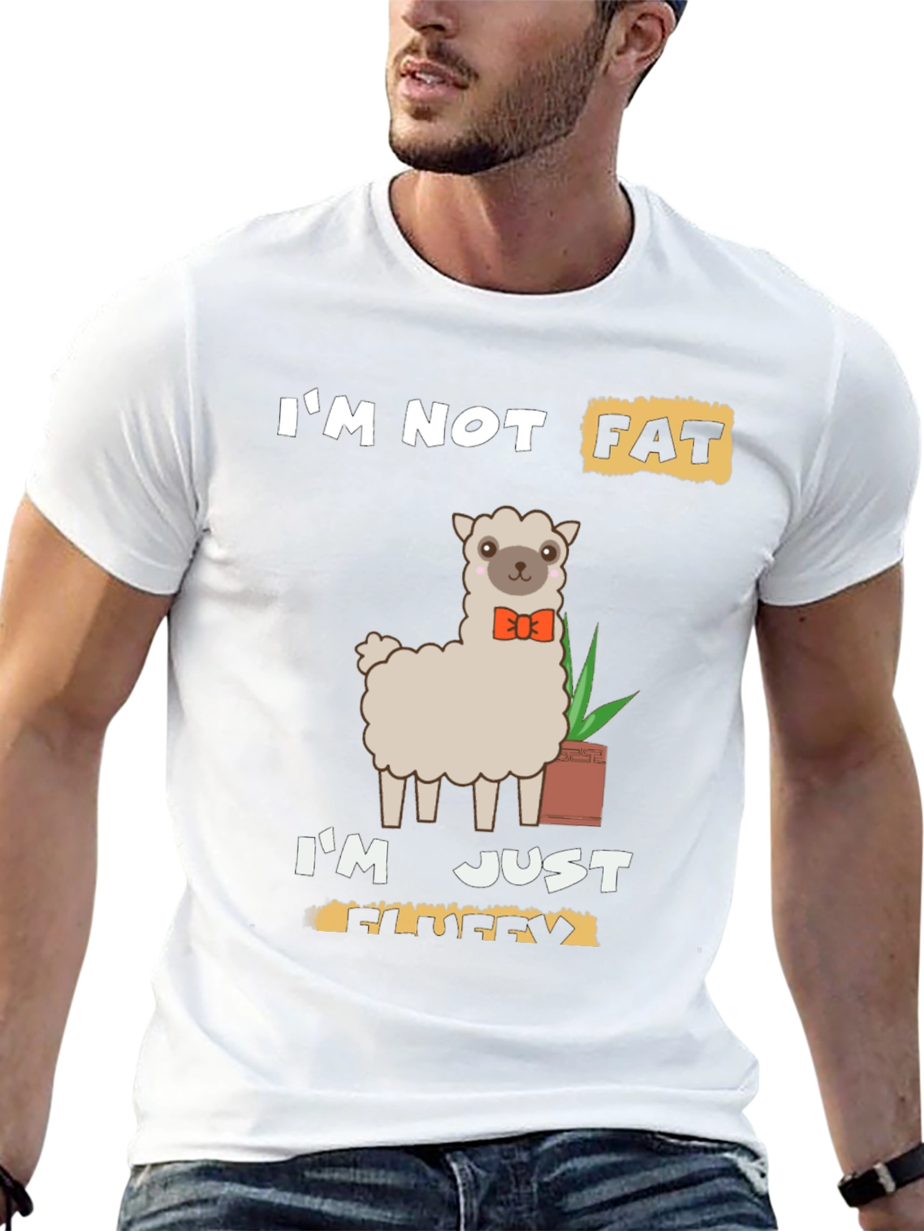 Funny Llama T-Shirt - Im Not Fat Im Fluffy