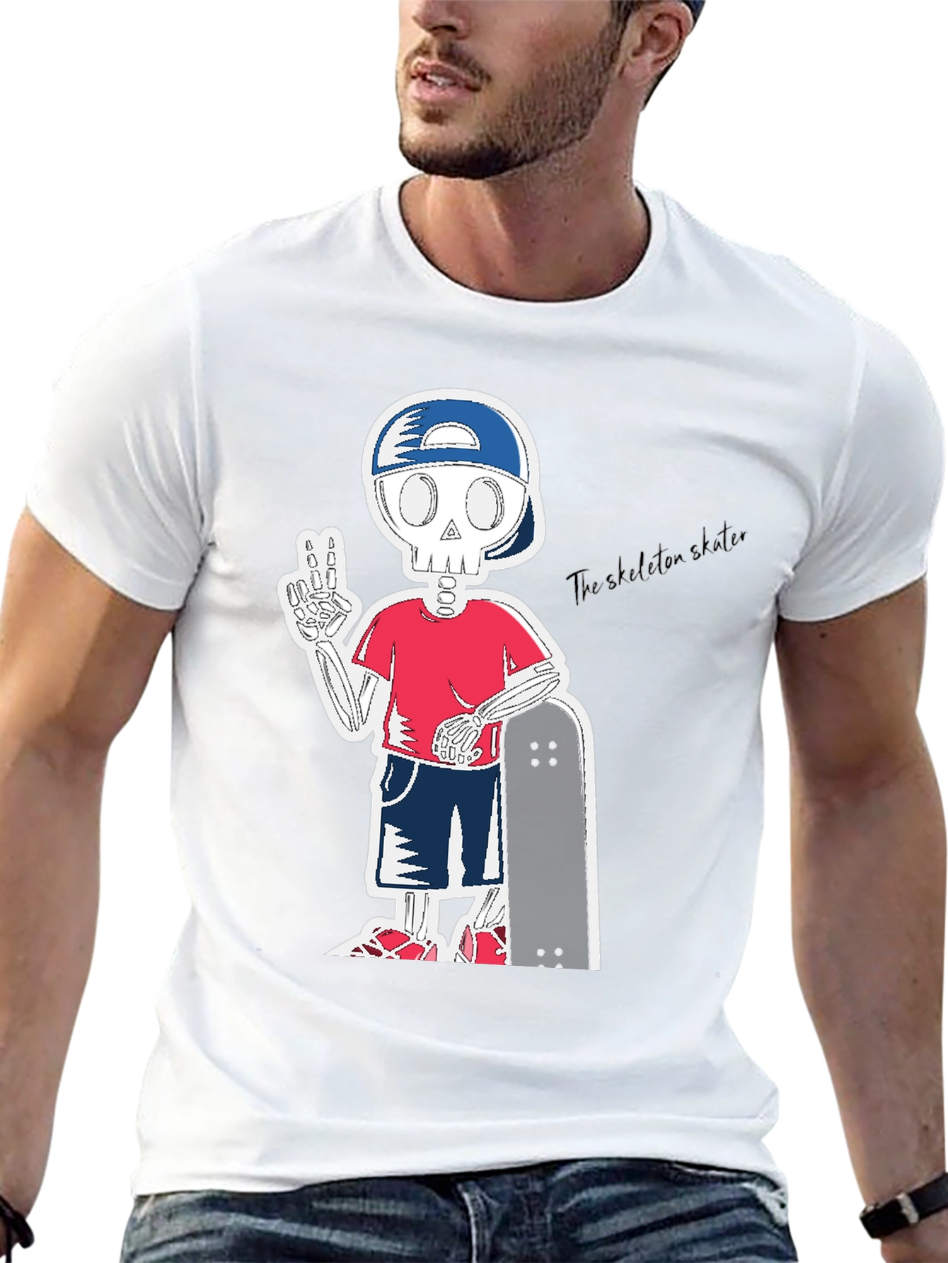 Skeleton Skater T-Shirt - Cool Graphic Tee