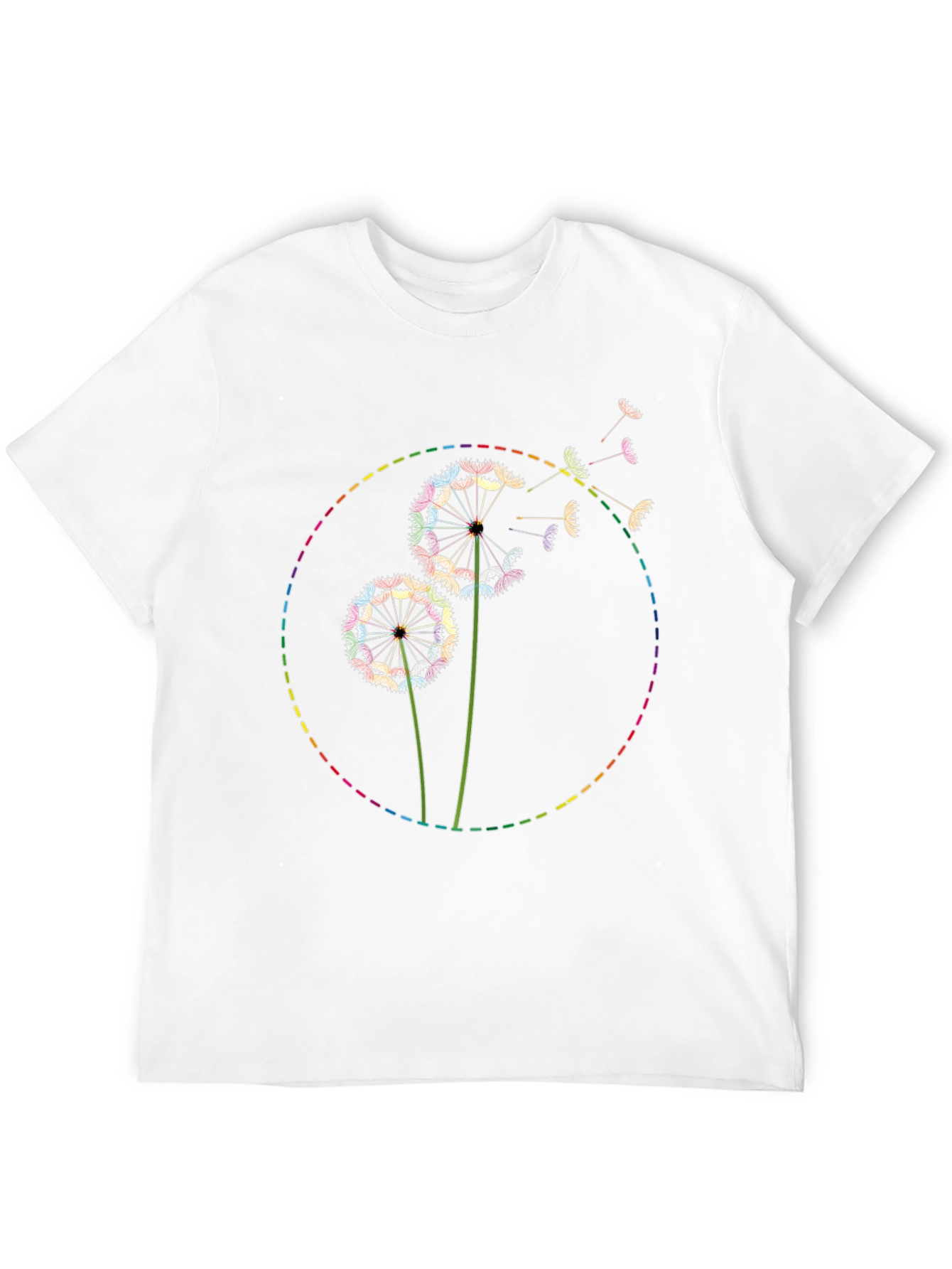 Rainbow Dandelion Graphic Tee - Soft Cotton Blend