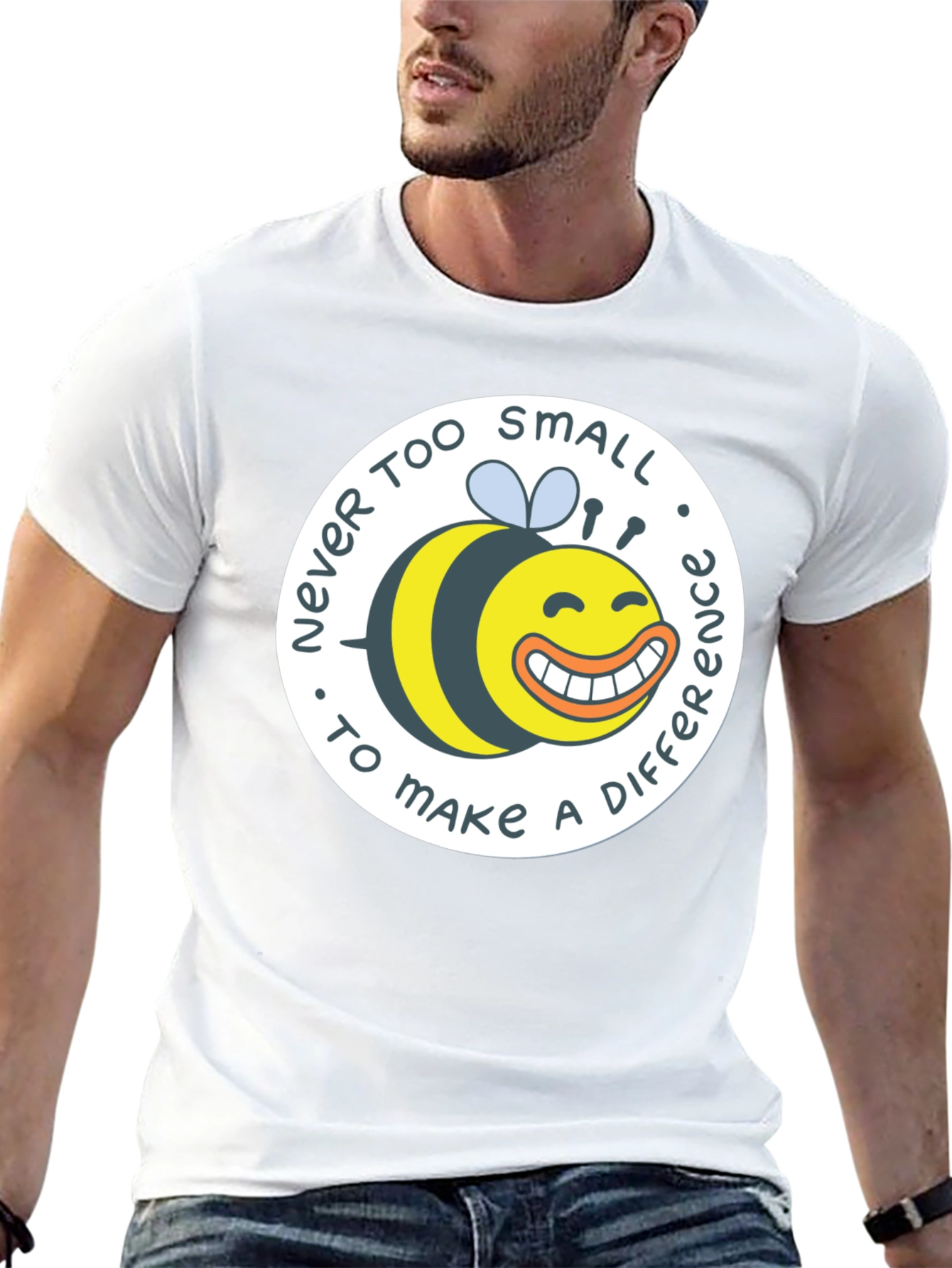Never Too Small Bee Graphic T-Shirt