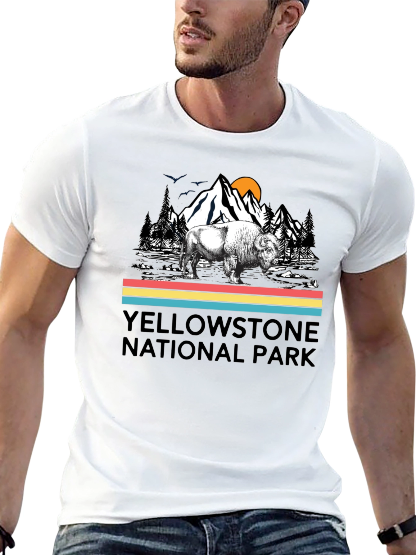 Yellowstone National Park Bison Graphic T-Shirt