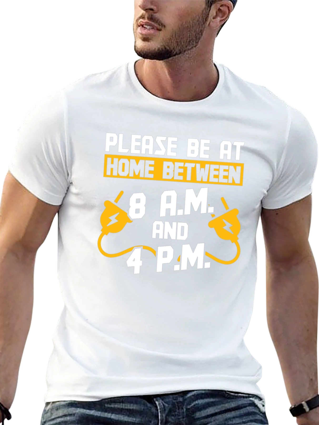 Funny Electrician Please Be Home Mens Black T-Shirt