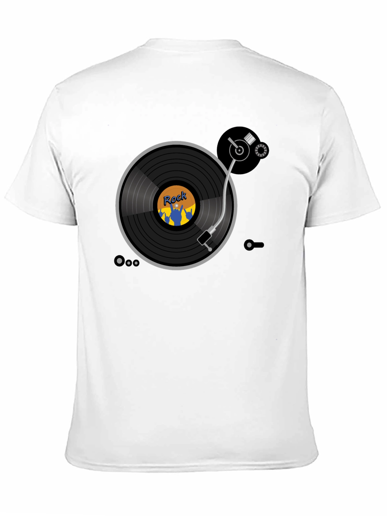 Rock Music Turntable T-Shirt - Retro Vinyl Design