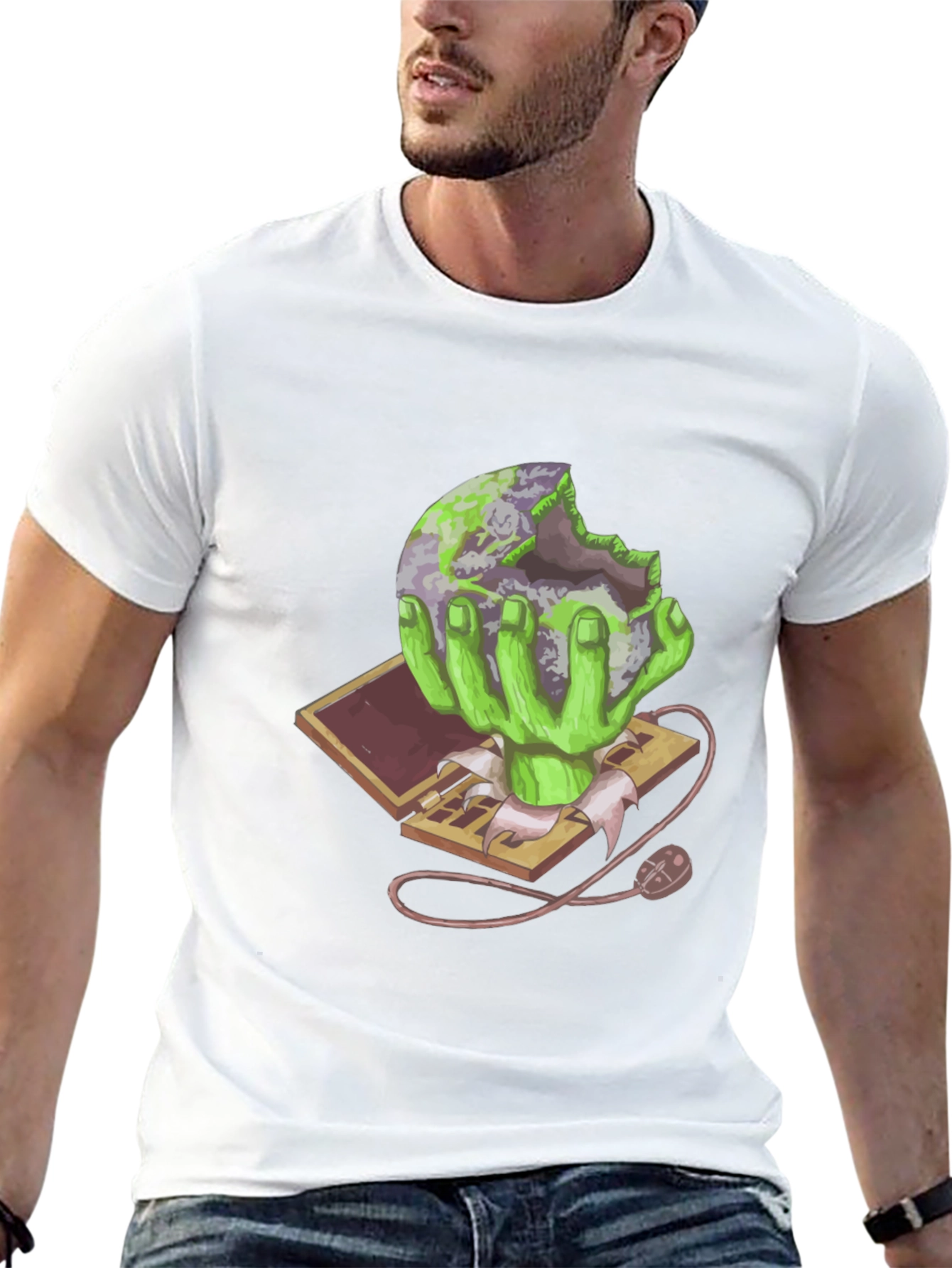 Zombie Earth Eater Graphic T-Shirt