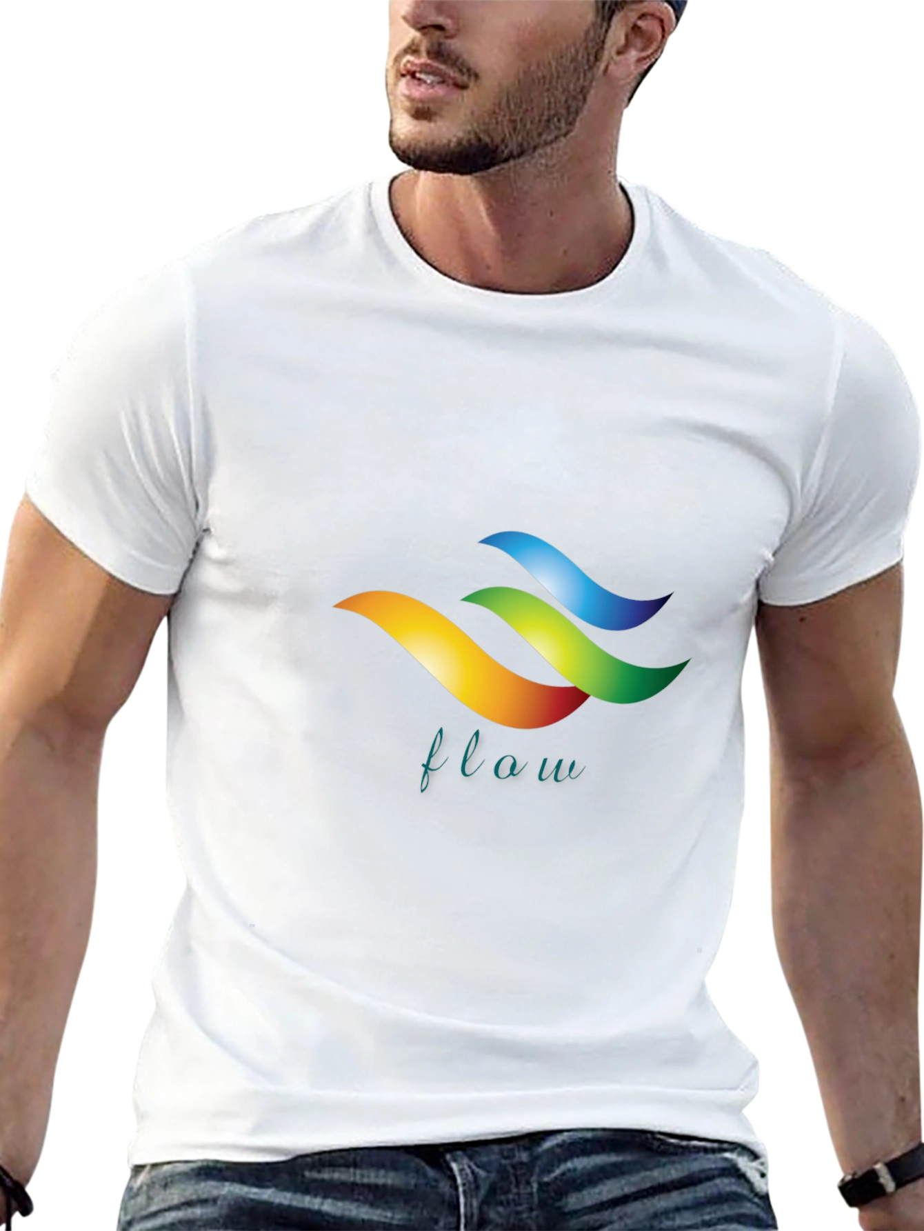 Flow Graphic Black T-Shirt - Stylish Design