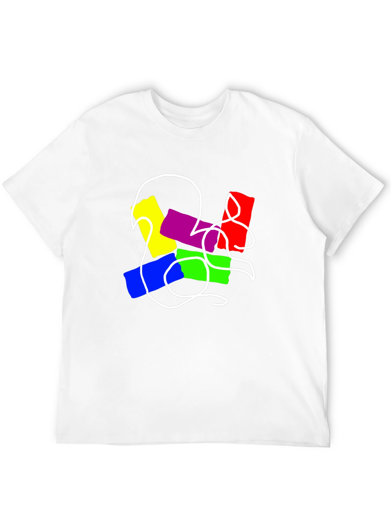 Abstract Graphic Mens Black T-Shirt