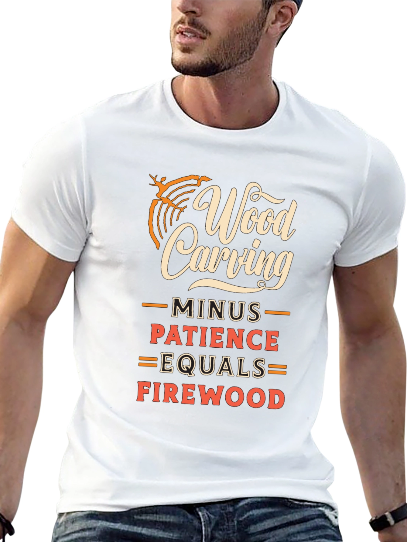 Wood Carving Patience Humor Graphic Tee