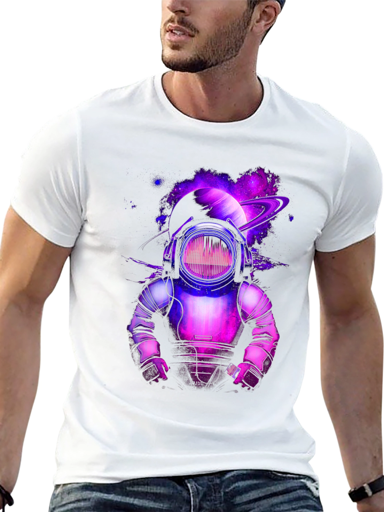 Cosmic DJ Astronaut Graphic Tee
