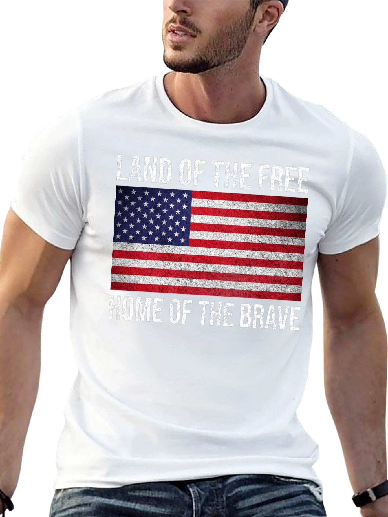 Land of the Free American Flag Patriotic T-Shirt