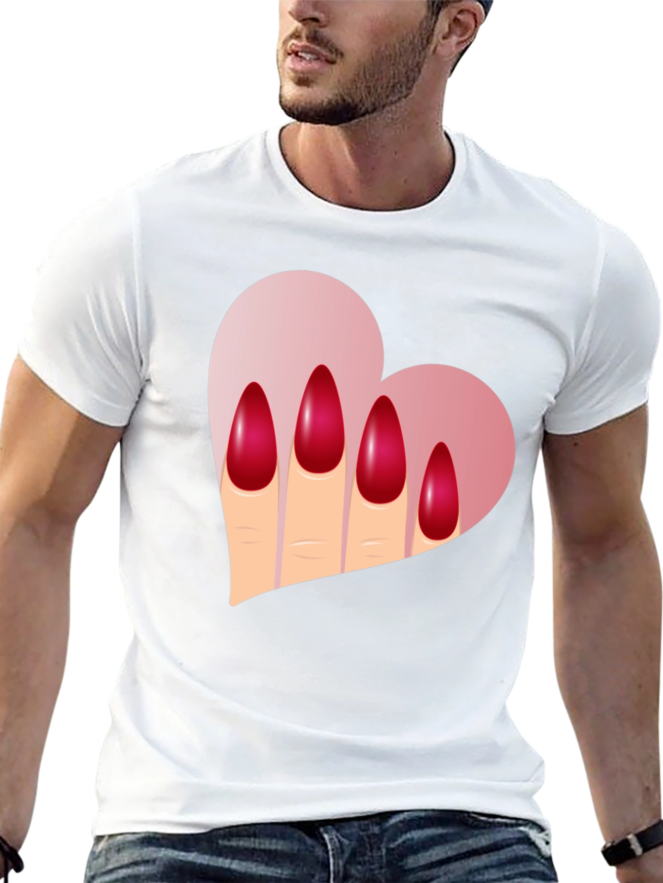 Heart & Nails Graphic Tee - Unique Fashion