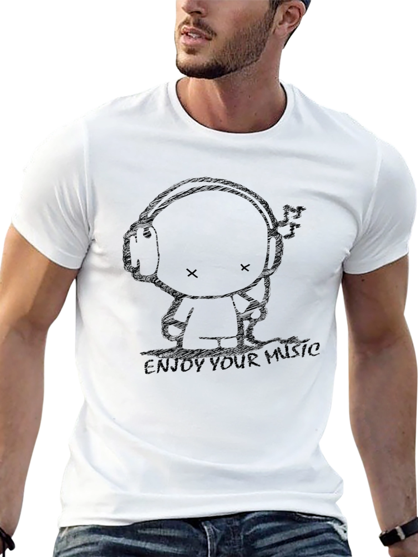 Enjoy Your Music Black Graphic Tee