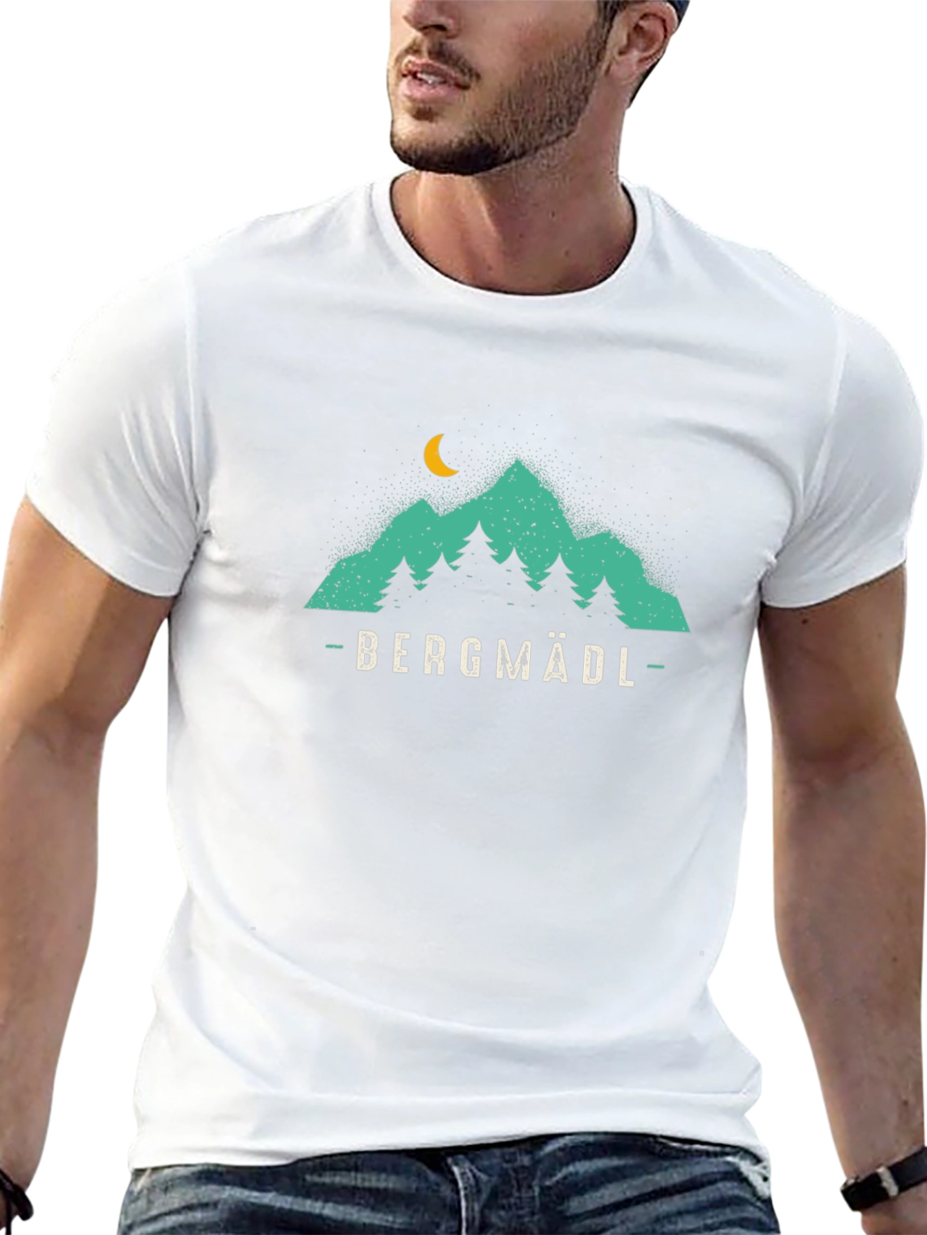 Bergmadl Mountain Graphic T-Shirt - Black