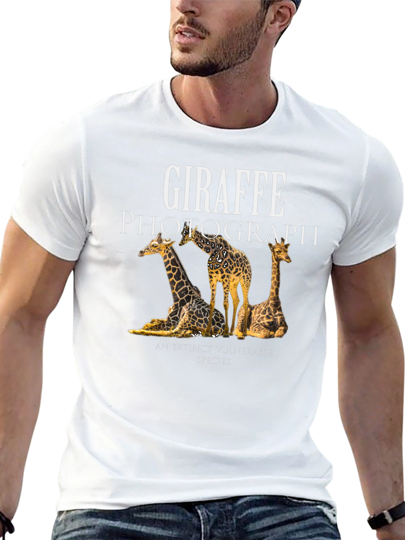Giraffe Photograph Graphic T-Shirt