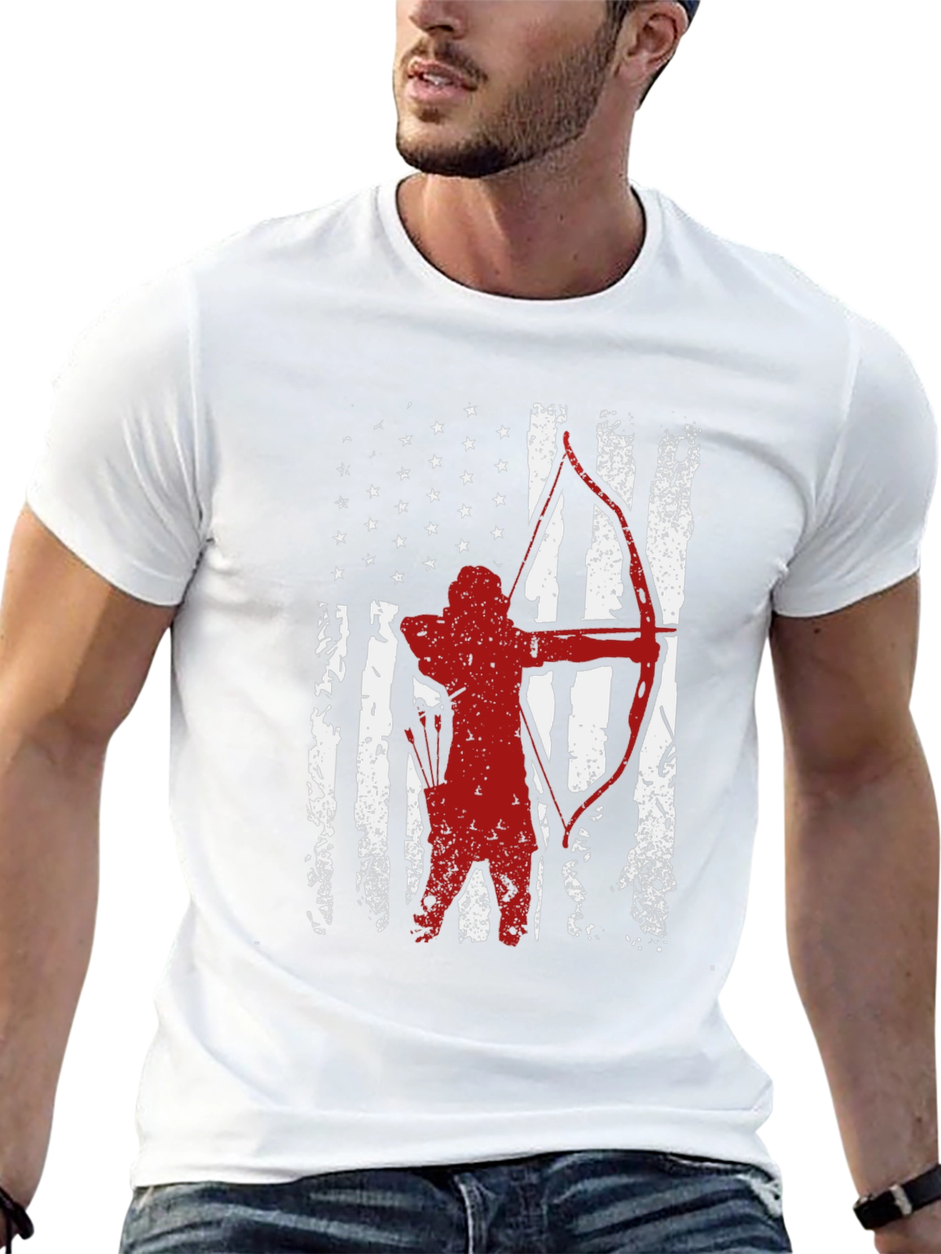 American Flag Archer Graphic Tee