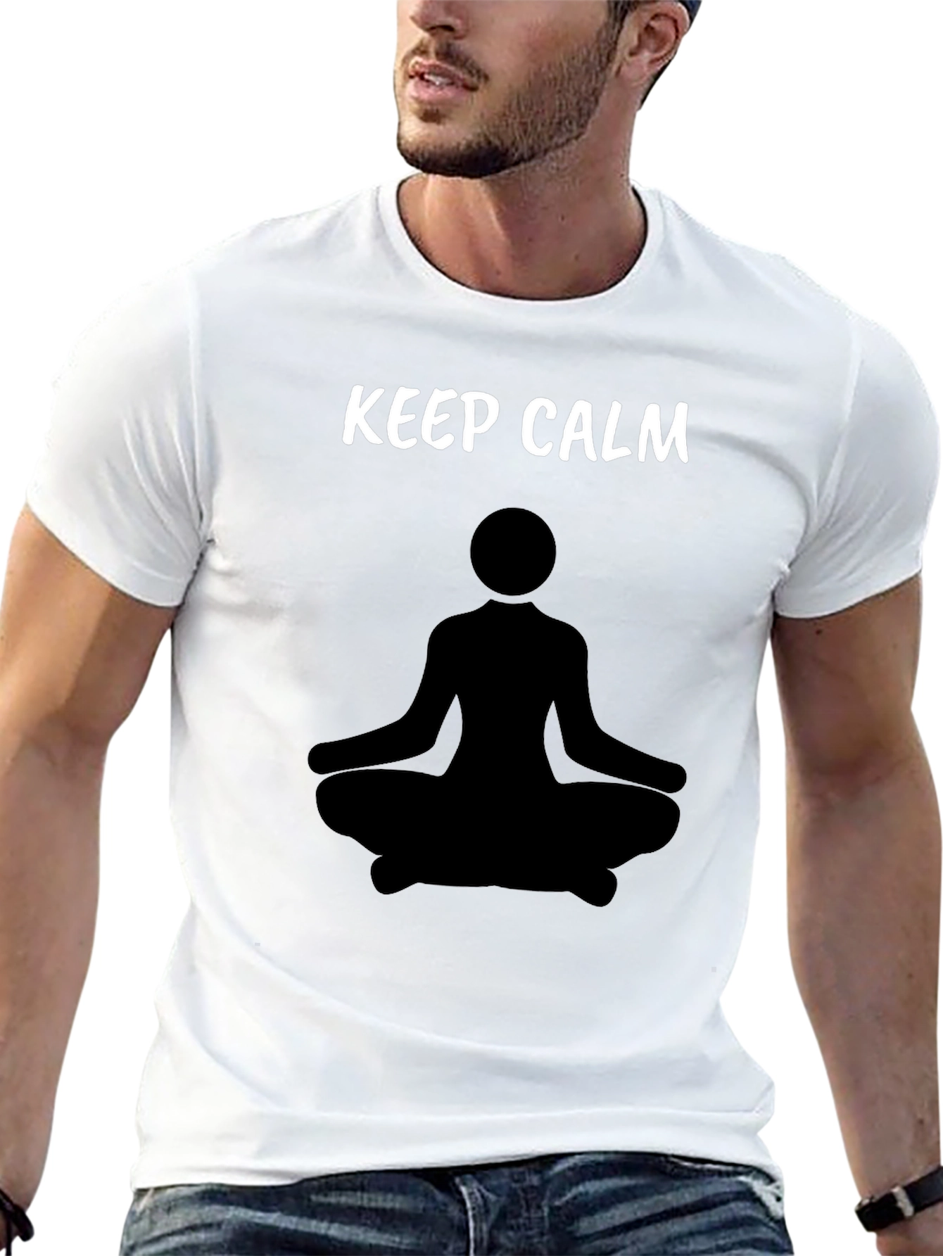 Keep Calm Meditation T-Shirt - Relaxed Fit