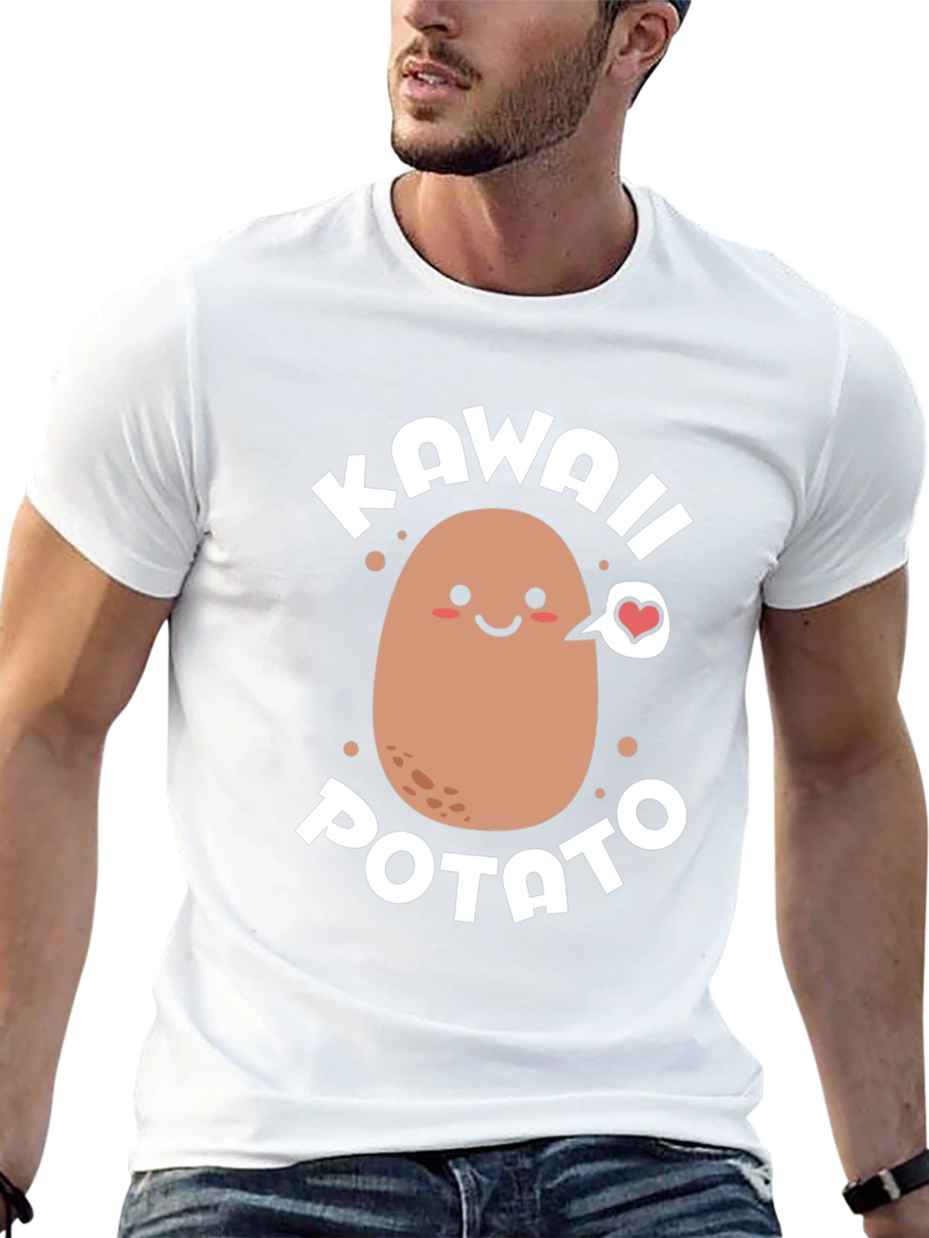Kawaii Potato Graphic T-Shirt - Cute & Comfortable