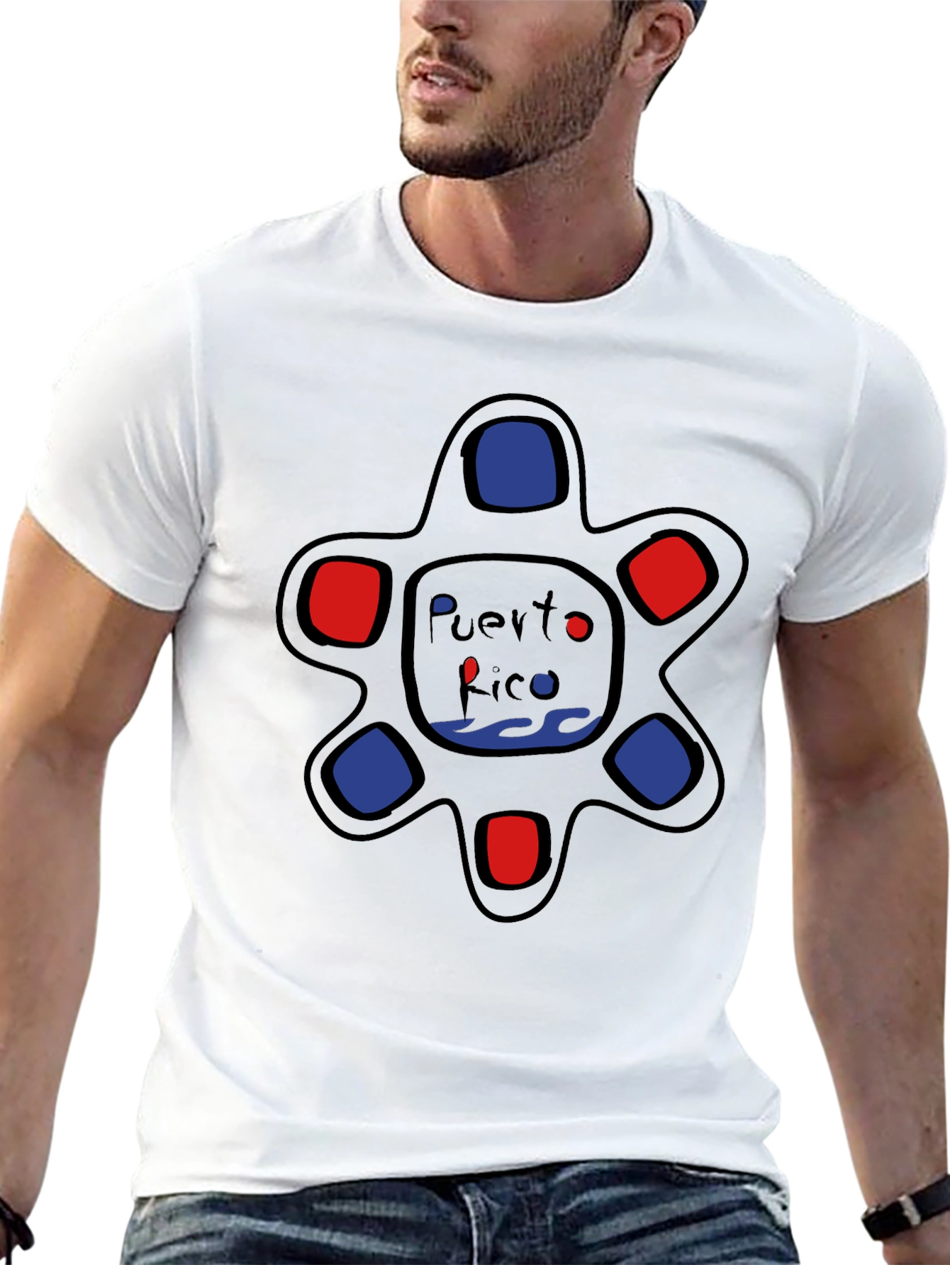 Puerto Rico Turtle T-Shirt - Black Cotton Tee